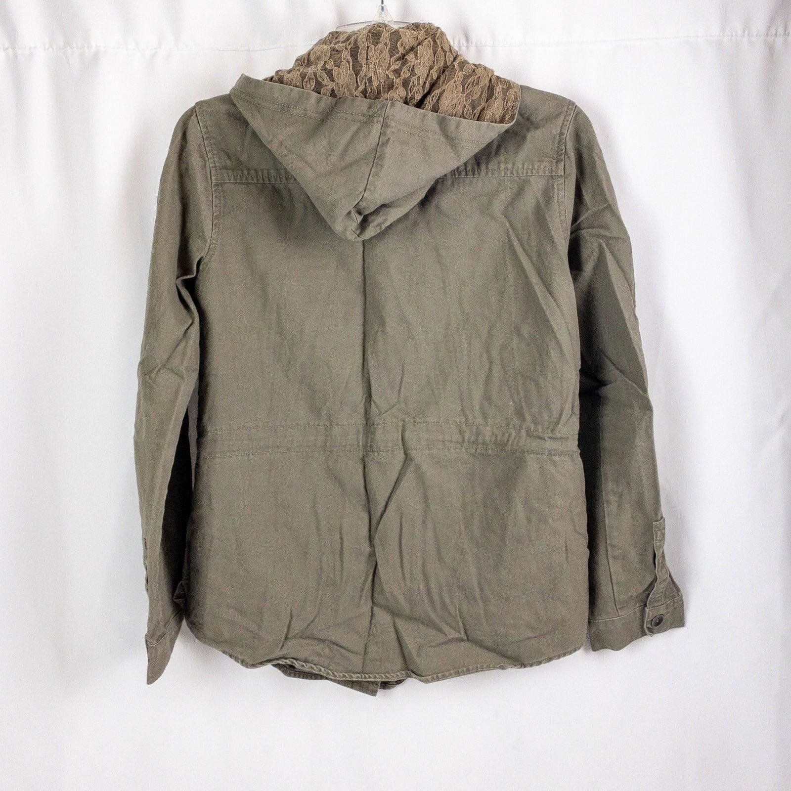 Other All Access Olive Green Lace Cargo Jacket Hooded Womens Small Size S / US 4 / IT 40 - 9 Thumbnail