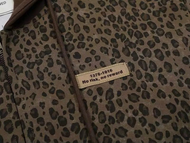 Designer × Japanese Brand Oversized Leopard Loose Hoodie Sweater Zip Up Y2K Size US L / EU 52-54 / 3 - 9 Thumbnail