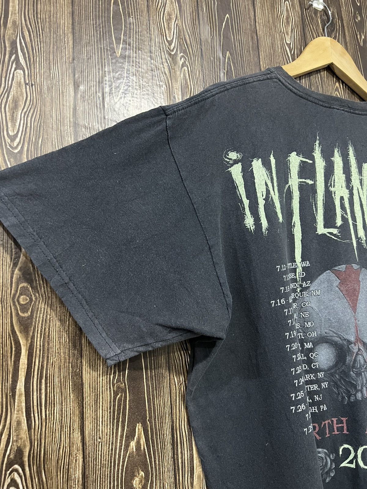 Band Tees × Vintage Vintage Y2K Distressed In Flames Band Tour Tshirt Size US XL / EU 56 / 4 - 8 Thumbnail