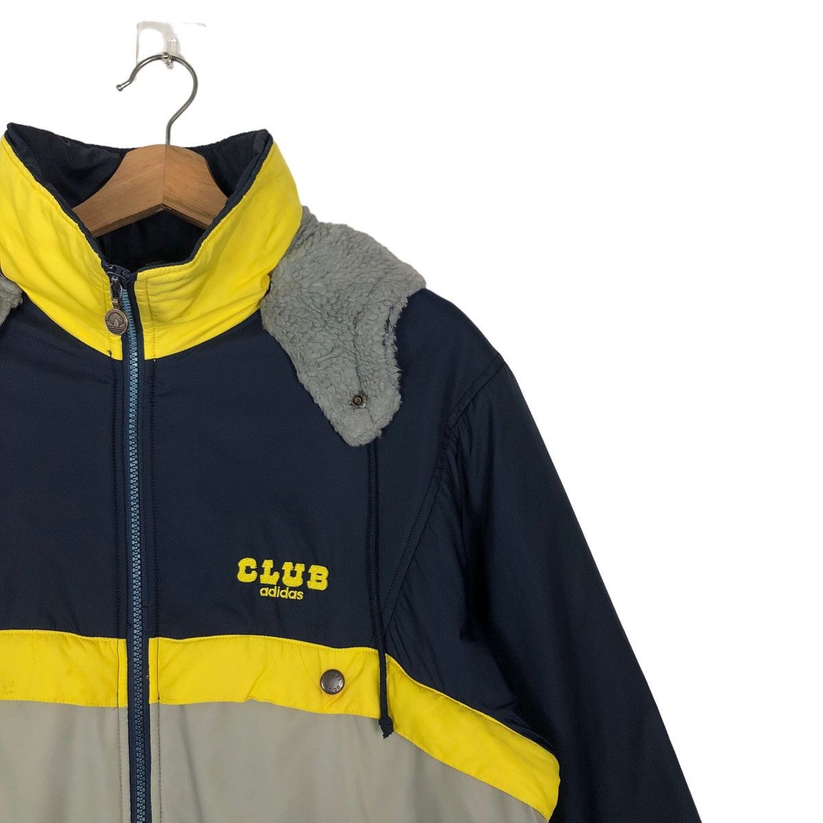 Adidas 🔥90’s Vintage Adidas Club Bomber Jacket Sherpa Lining Size US M / EU 48-50 / 2 - 6 Thumbnail
