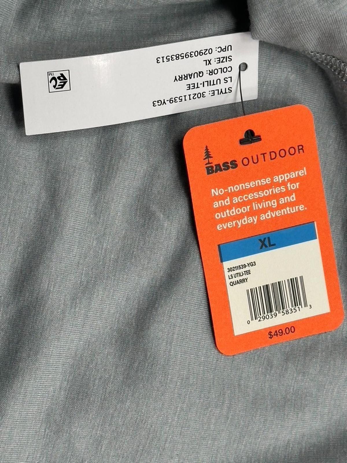 Bass Bass Outdoor Long Sleeve Utili-Tee Pocketed Gray Men's XL Size US XL / EU 56 / 4 - 8 Thumbnail