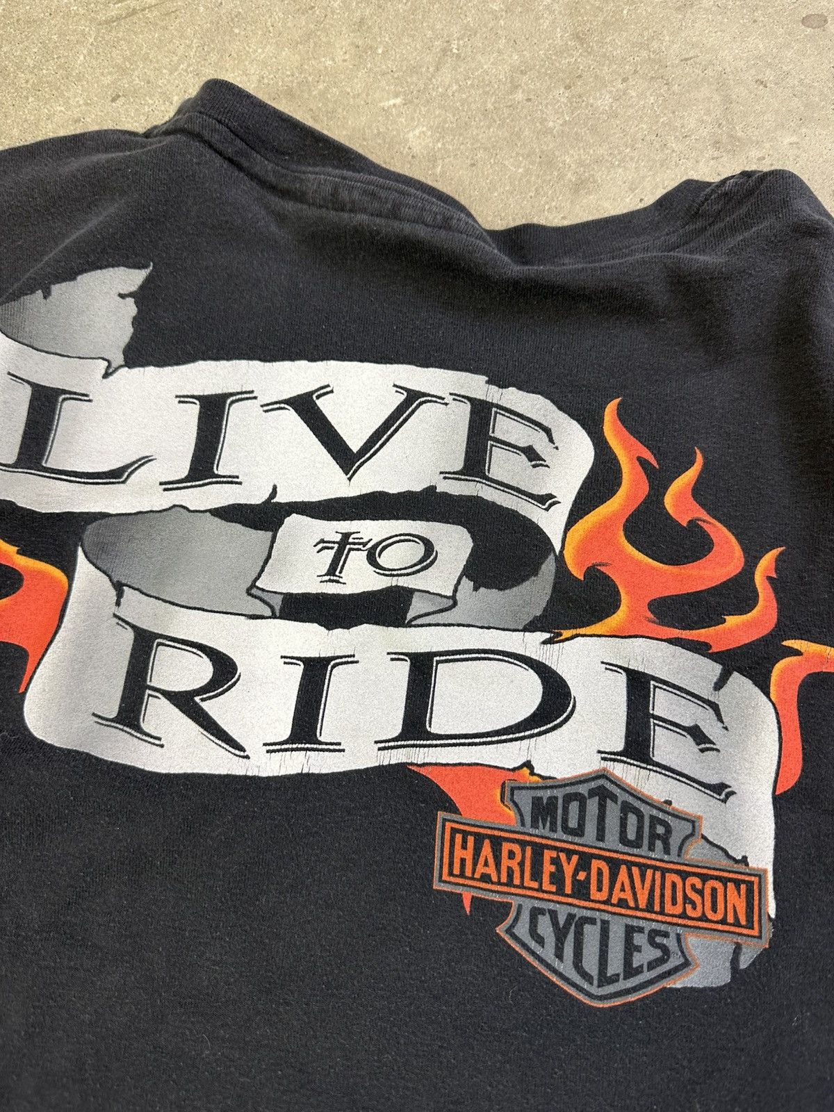 Harley Davidson × Vintage Vintage Harley Davidson Live To Ride Longsleeve Large Size US L / EU 52-54 / 3 - 4 Thumbnail