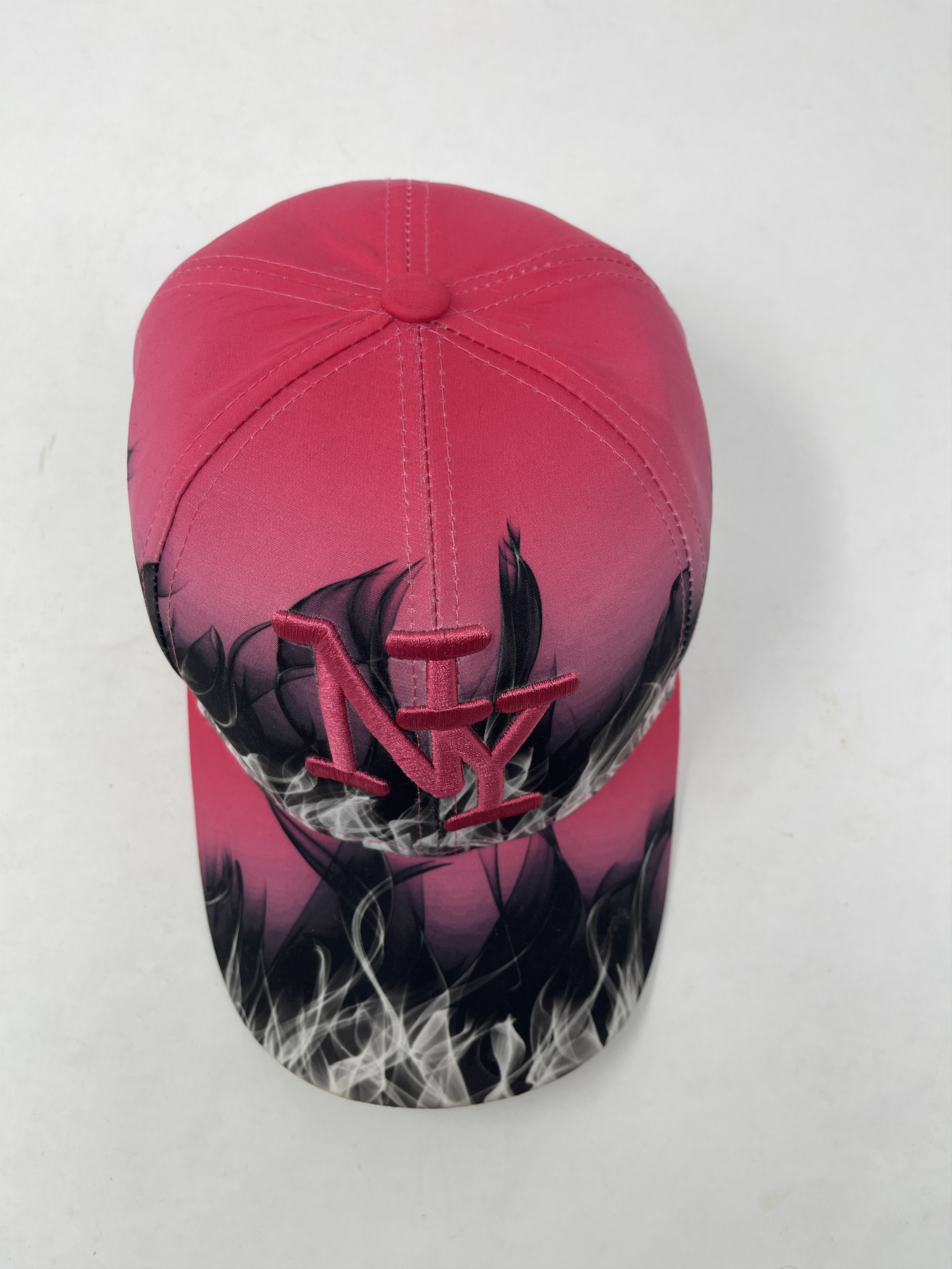 New York Yankees Hip Hop Honour Pink And Black Flames Hat Size ONE SIZE - 6 Thumbnail
