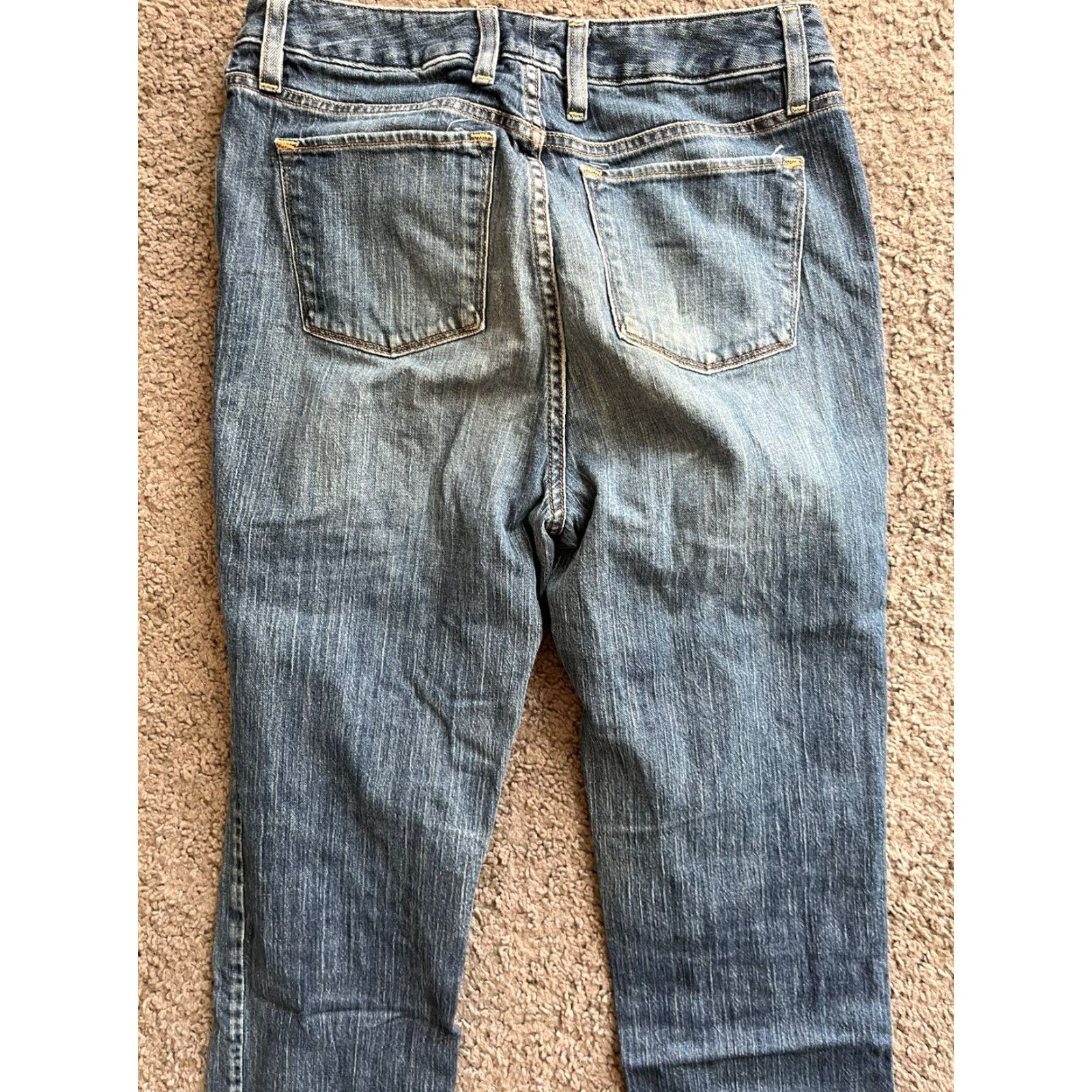 Vintage L.L. Bean Women's Classic Fit Stretch Jeans Straight Leg Dark Wash Size 10 MT Size 32" / US 10 / IT 46 - 4 Thumbnail