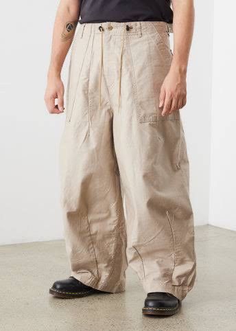 Yohji Yamamoto Costes Heavyweight Wide Balloon Pants (Needles Style) Size US 36 / EU 52 - 8 Thumbnail