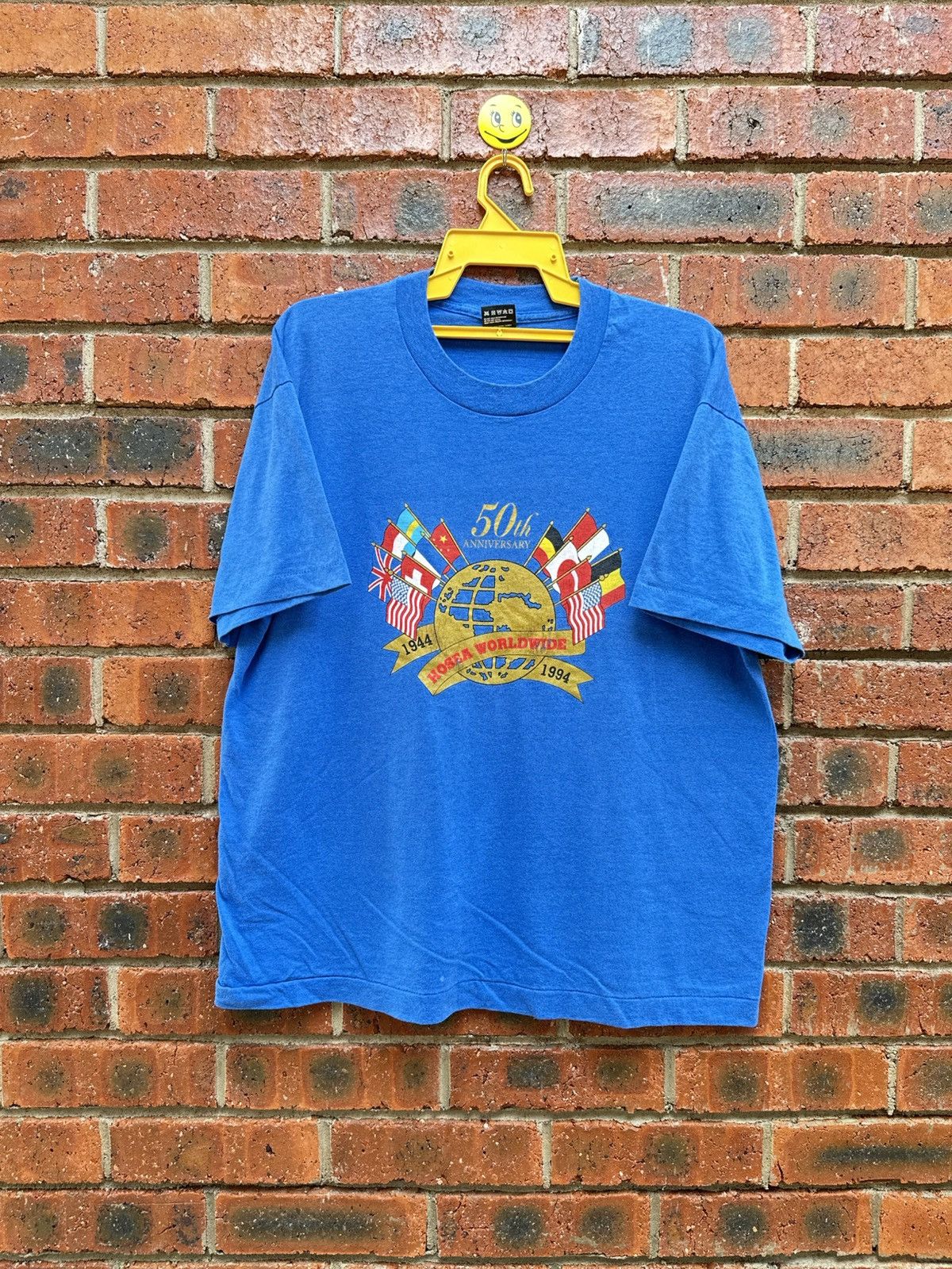 Fruit Of The Loom × Sears × Vintage Vintage Hosea Worldwide 50th Anniversary Faded Tee Size US XL / EU 56 / 4 - 1 Thumbnail
