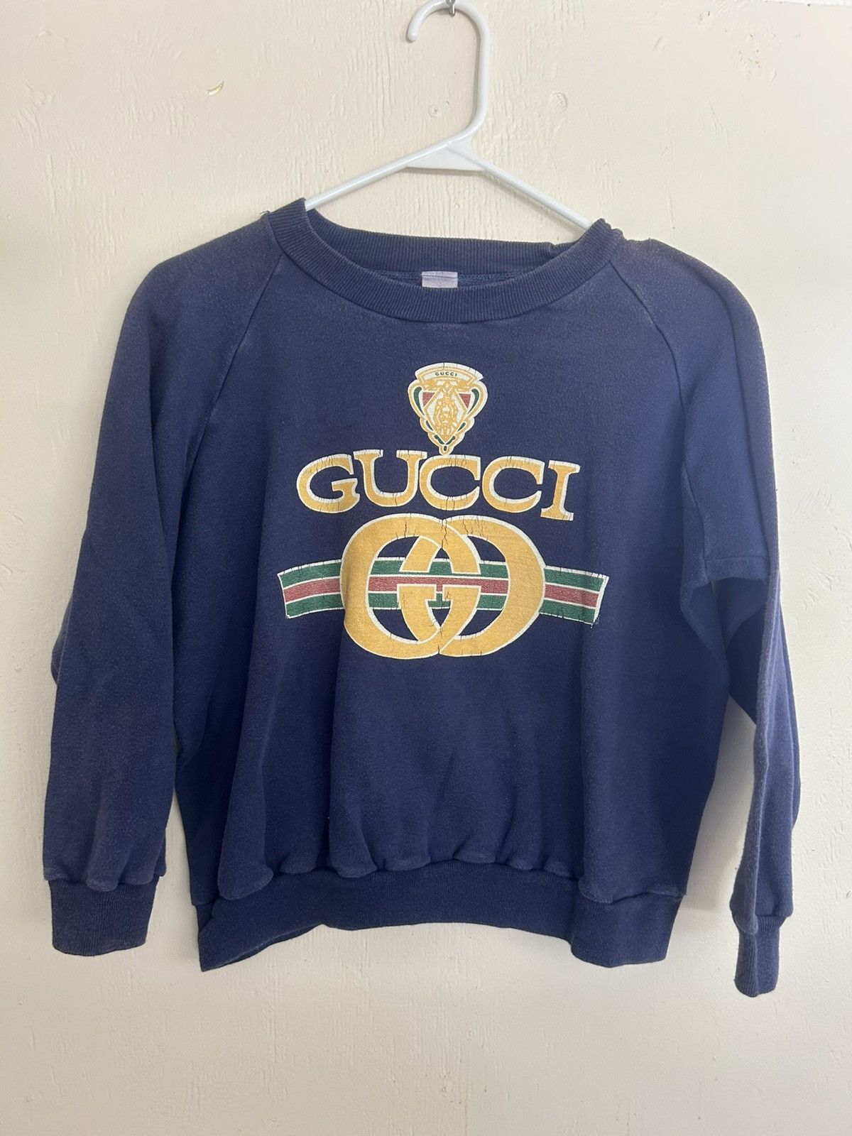 Vintage Vintage 90s Gucci Bootleg Logo Sweater Size S / US 4 / IT 40 - 1 Thumbnail