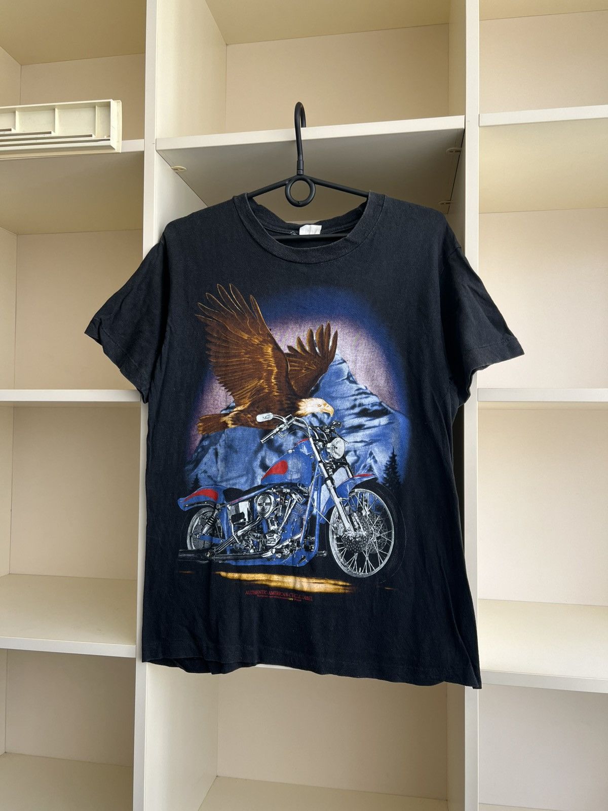 Vintage Vintage American Cycle Label Eagle Biker T-Shirt 90s Size US S / EU 44-46 / 1 - 2 Thumbnail