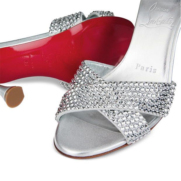 Christian Louboutin Mariza Is Back Embellished 85mm Leather Mules Size US 9 / IT 39 - 6 Thumbnail