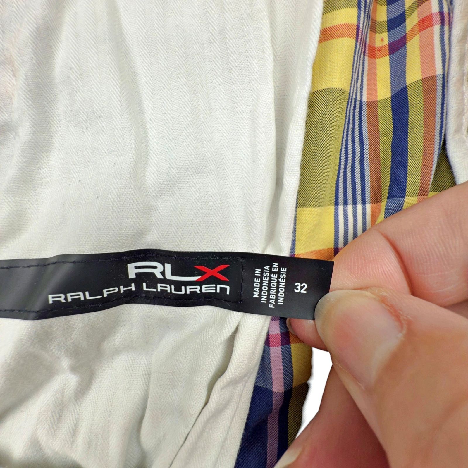 RLX Ralph Lauren RLX Ralph Lauren Madras Performance Golf Wicking Shorts Size US 32 / EU 48 - 5 Thumbnail