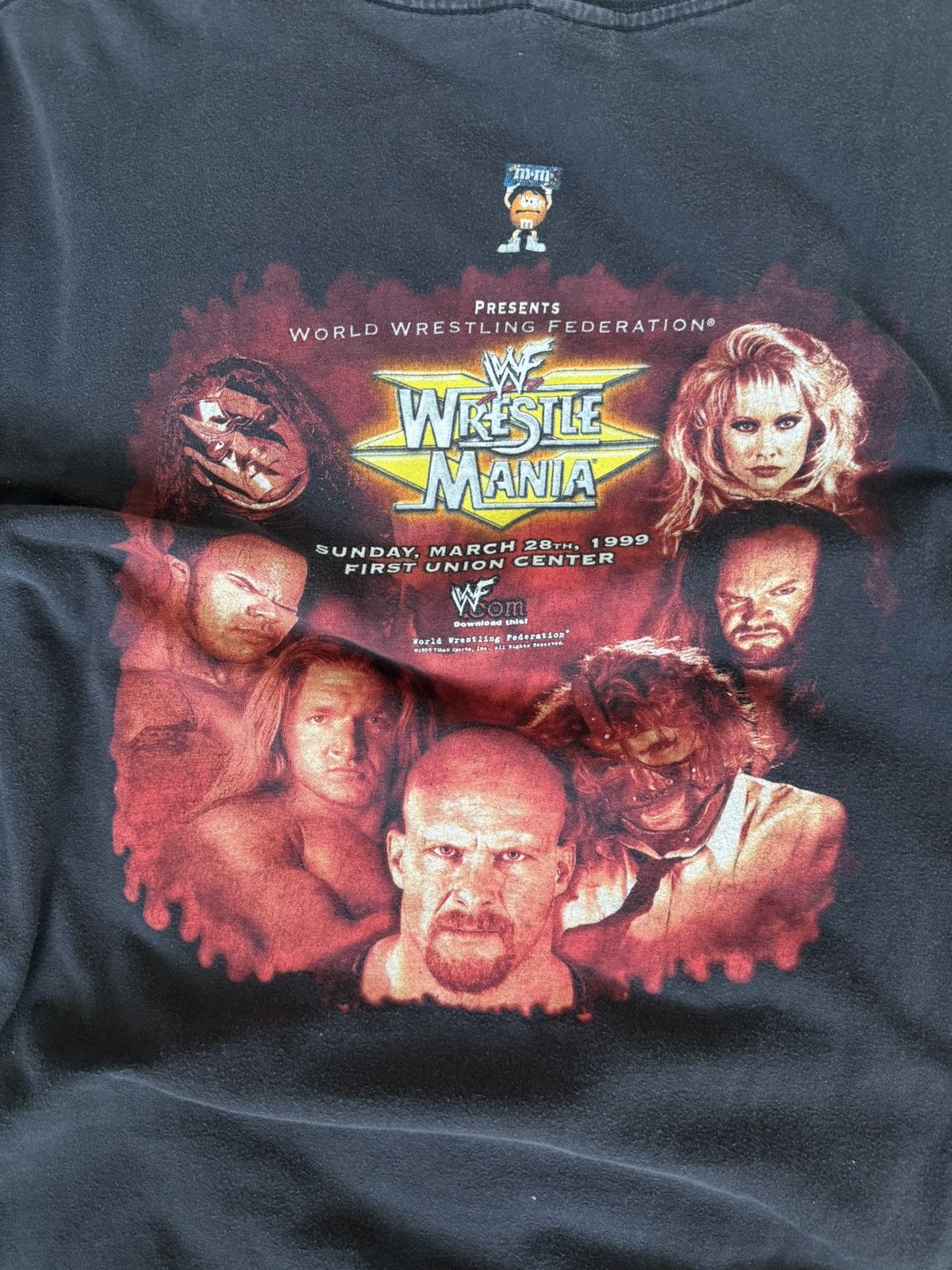 Vintage Vintage WWF Wrestle mania t shirt Size US XL / EU 56 / 4 - 4 Thumbnail