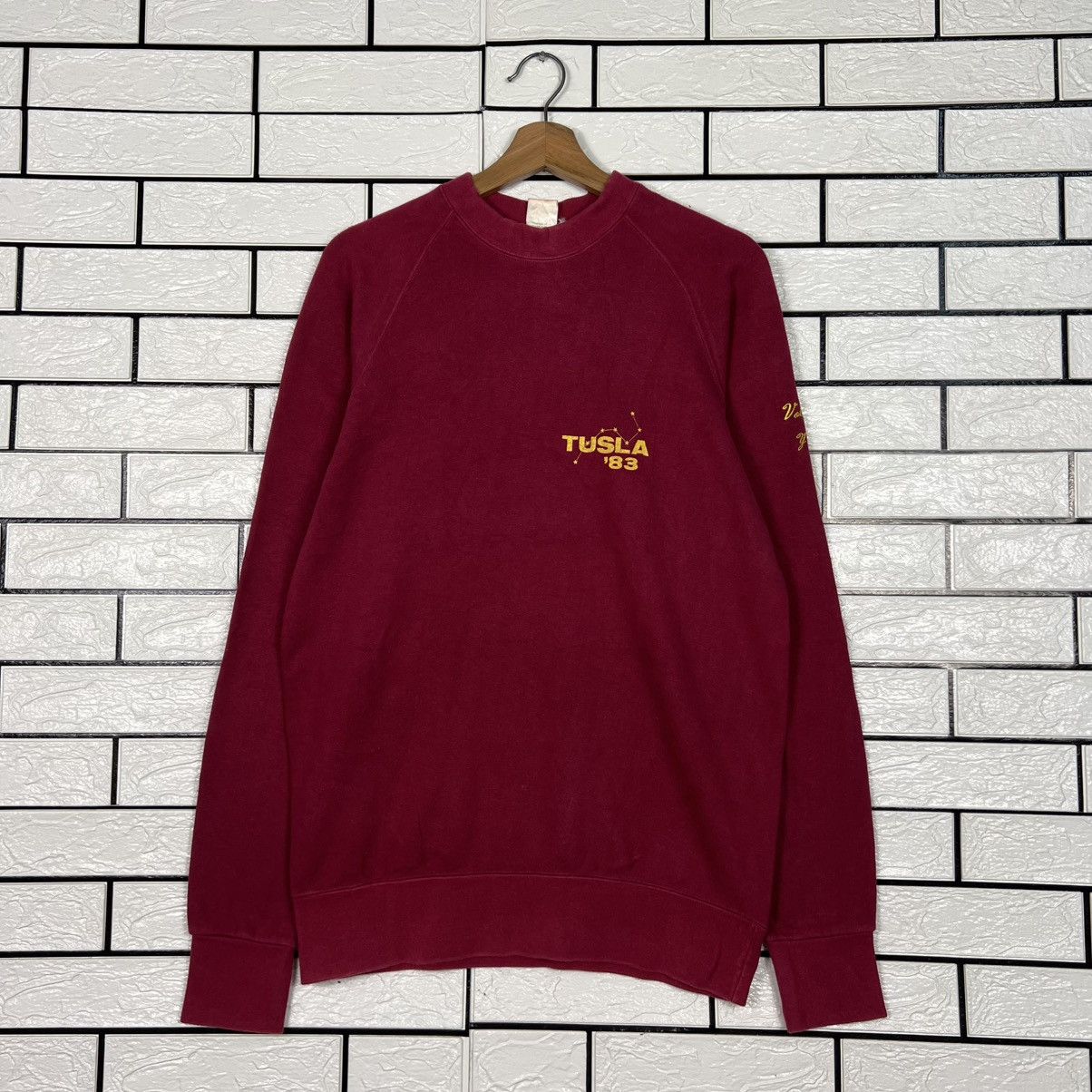 Vintage 1983 TUSLA Big Logo Volleball Crewneck Sweatshirt #4002-C182 Size US S / EU 44-46 / 1 - 4 Thumbnail