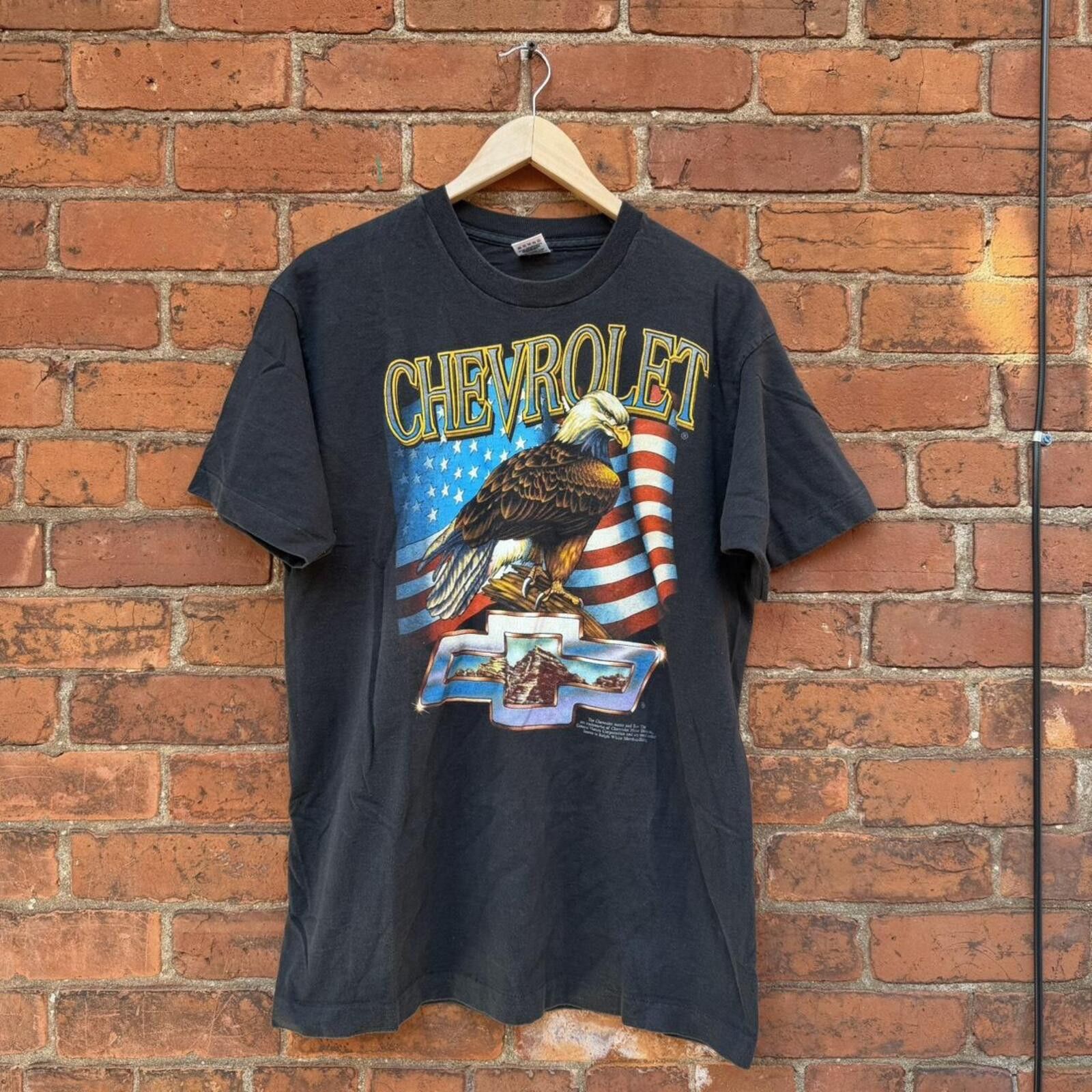 Fruit Of The Loom vintage Chevrolet eagle t shirt 90s L Size US L / EU 52-54 / 3 - 2 Thumbnail
