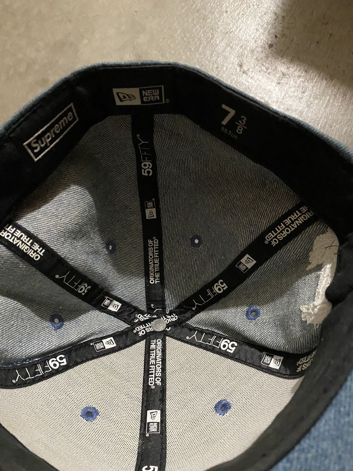 New Era × Supreme Supreme Hat New Era Denim Box Logo Hat SS12 Size ONE SIZE - 5 Thumbnail