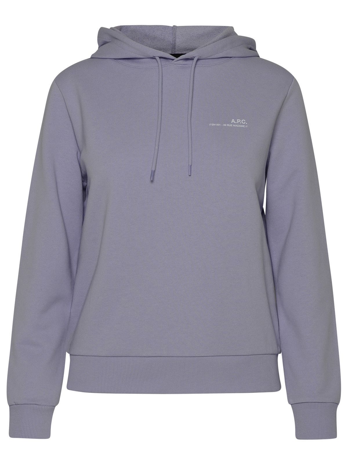 image of A P C Lilac Cotton Sweatshirt in Liliac, Women's (Size Medium)