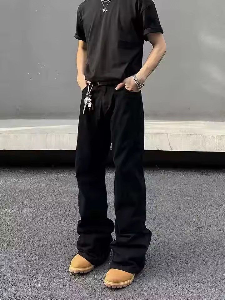 Japanese Brand Stacked Denim - Wide Leg Streetwear Relaxed Fit Size US 32 / EU 48 - 2 Thumbnail