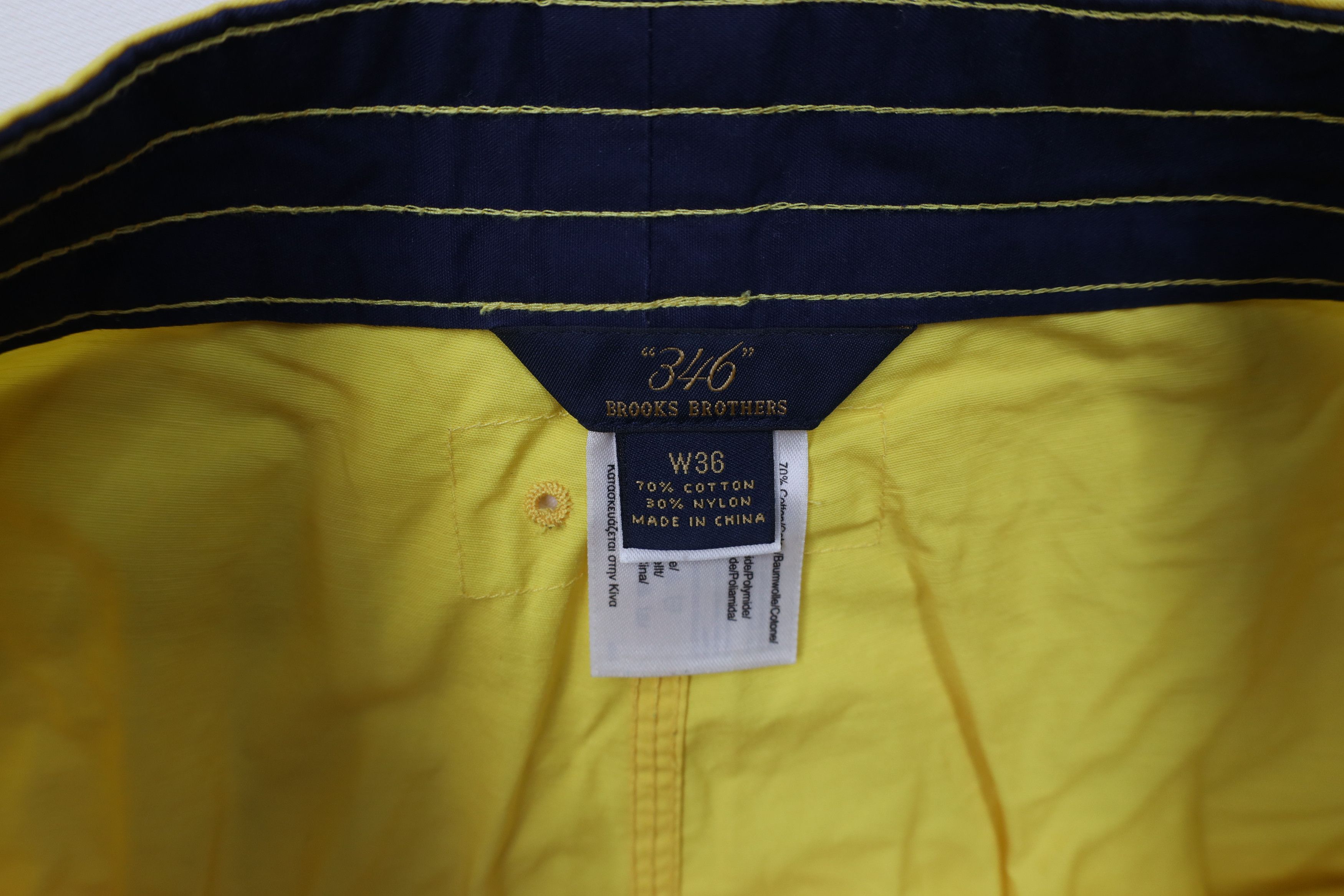 Brooks Brothers × Vintage Vintage Brooks Brothers Above Knee Shorts Swim Trunks Yellow Size US 36 / EU 52 - 7 Thumbnail