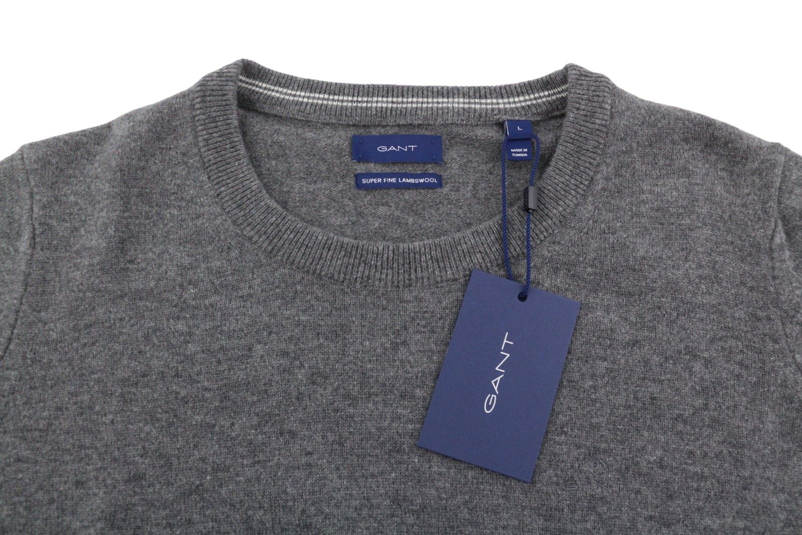 Gant SUPERFINE LAMBSWOOL C-NECK L Dark Grey Melange 88102 Size L / US 10 / IT 46 - 5 Thumbnail