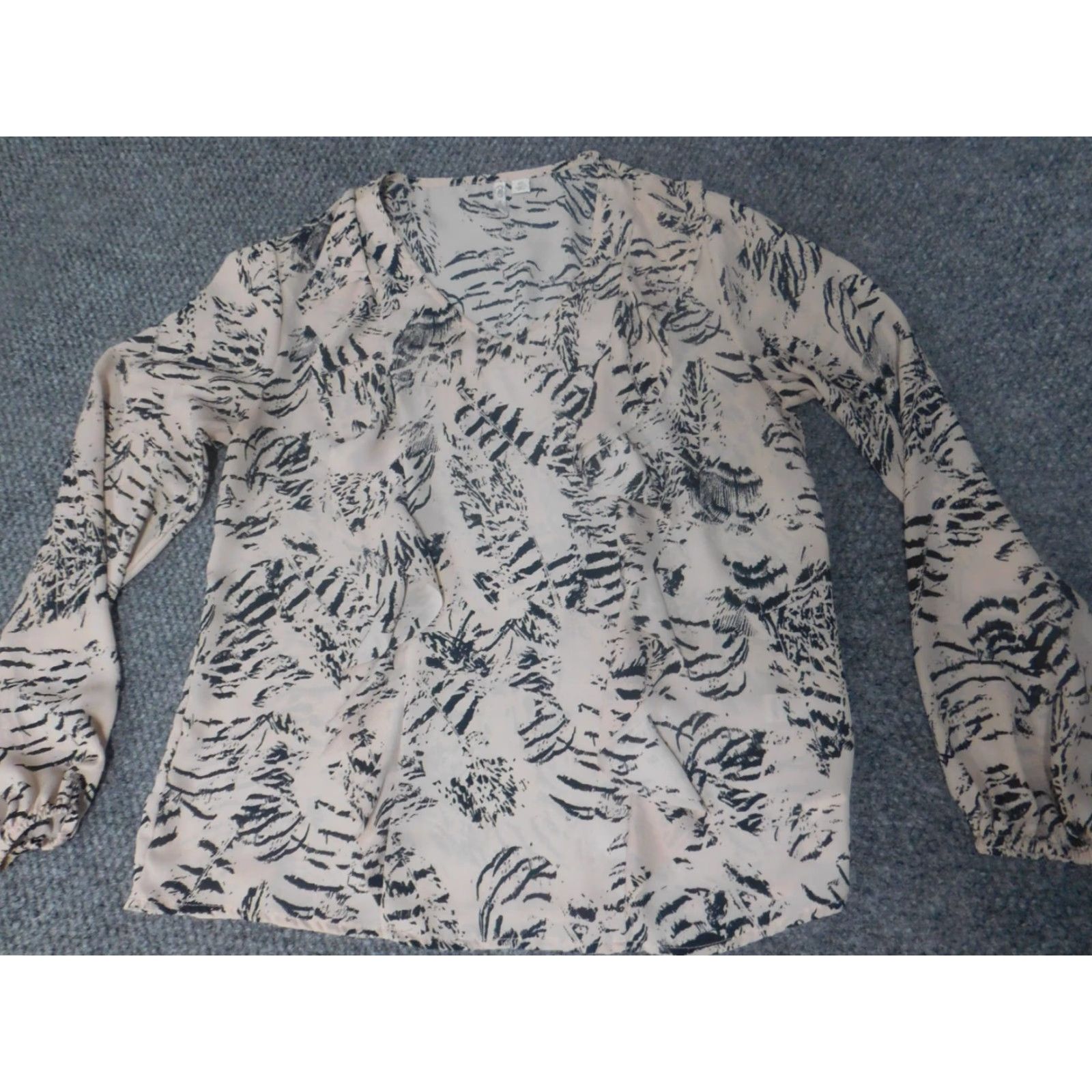 Vintage Cato Blouse XS Womens Floral Stretch Crew Neck Long Sleeve Casual Pink Regular Size XS / US 0-2 / IT 36-38 - 4 Thumbnail