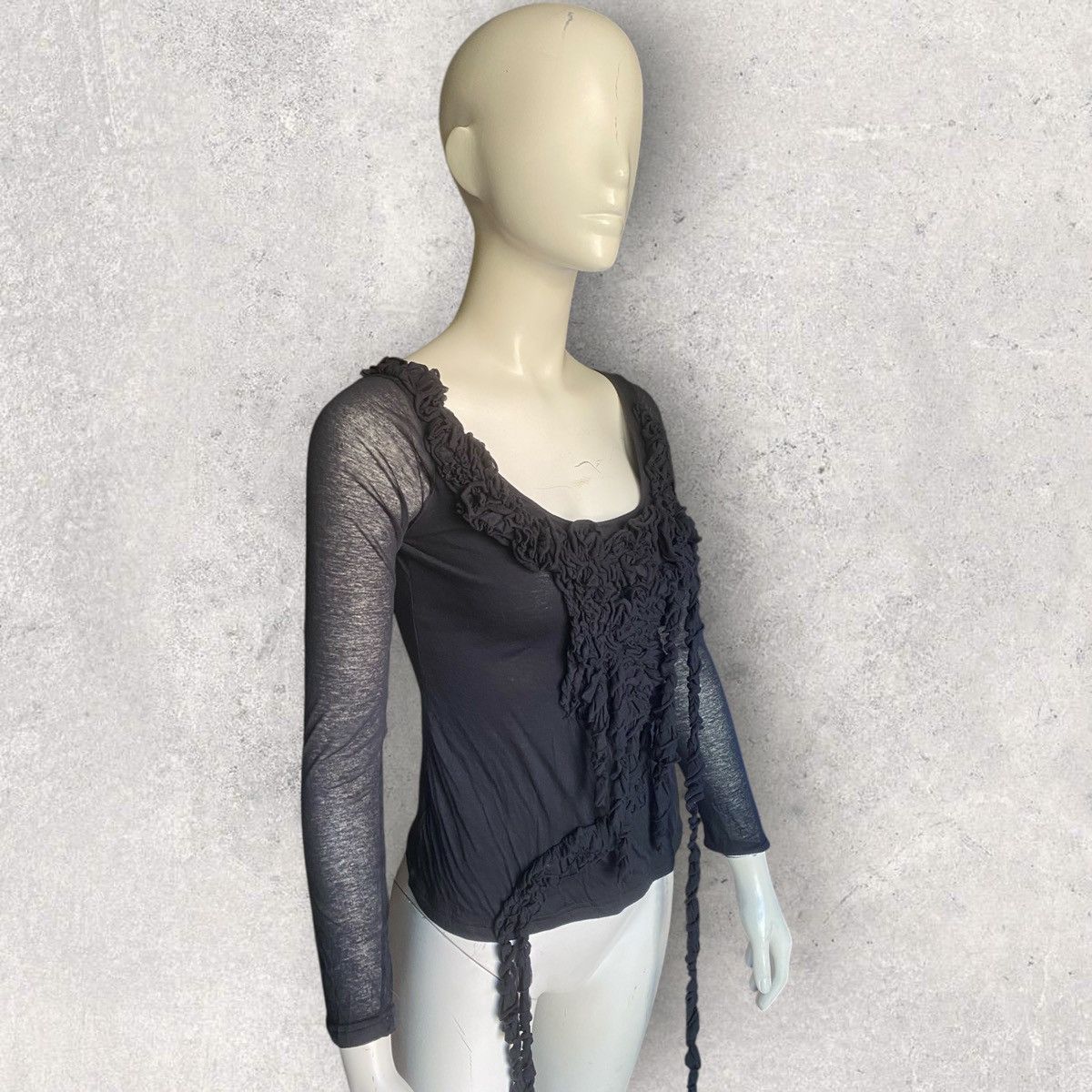 Alexander McQueen 2005 Lee Mcqueen Era Fringe L/S Size XS / US 0-2 / IT 36-38 - 2 Thumbnail