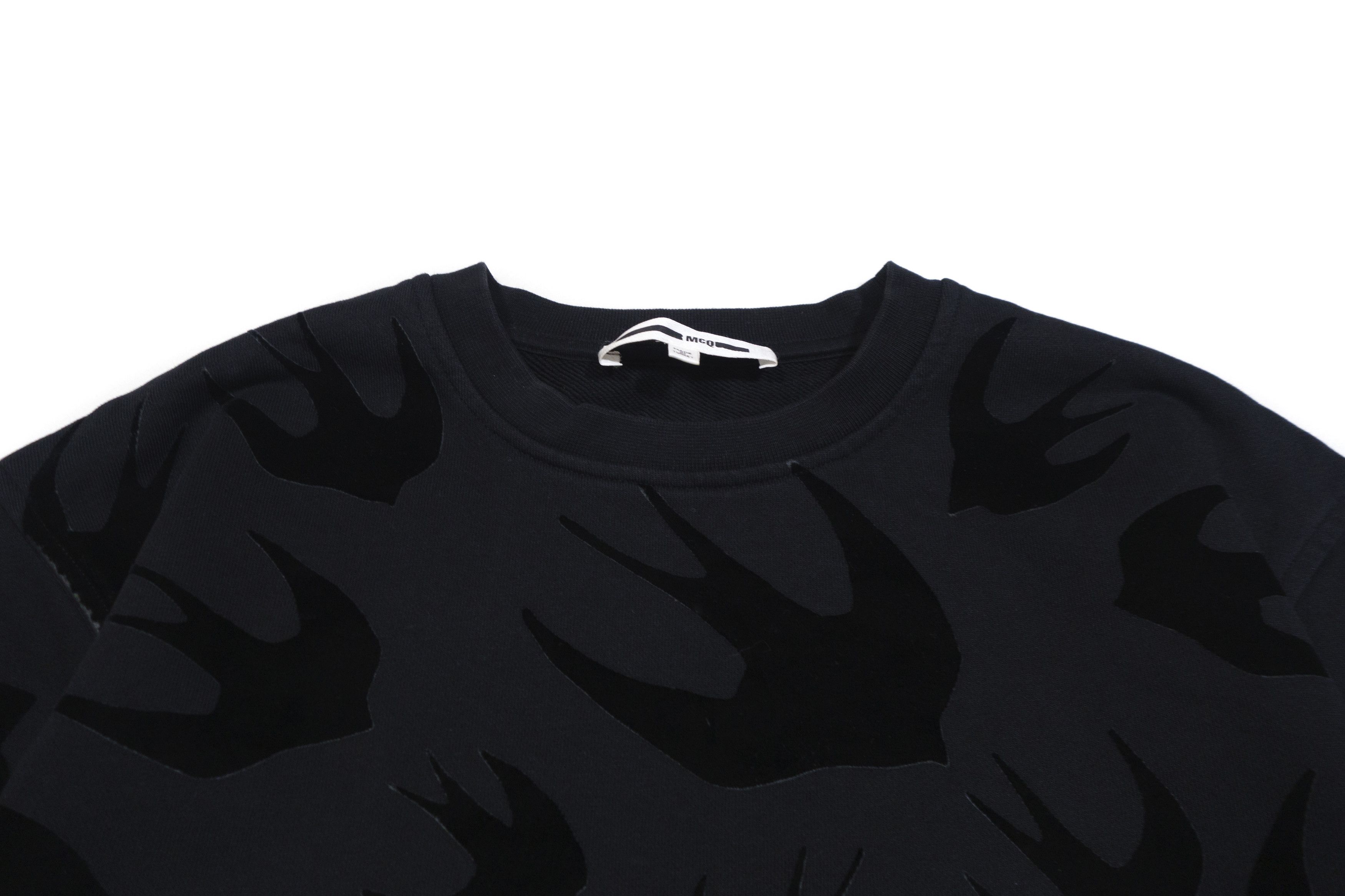 Alexander McQueen Birds Velour Logos Monogram Sweatshirt Size US XXS / EU 40 - 3 Thumbnail