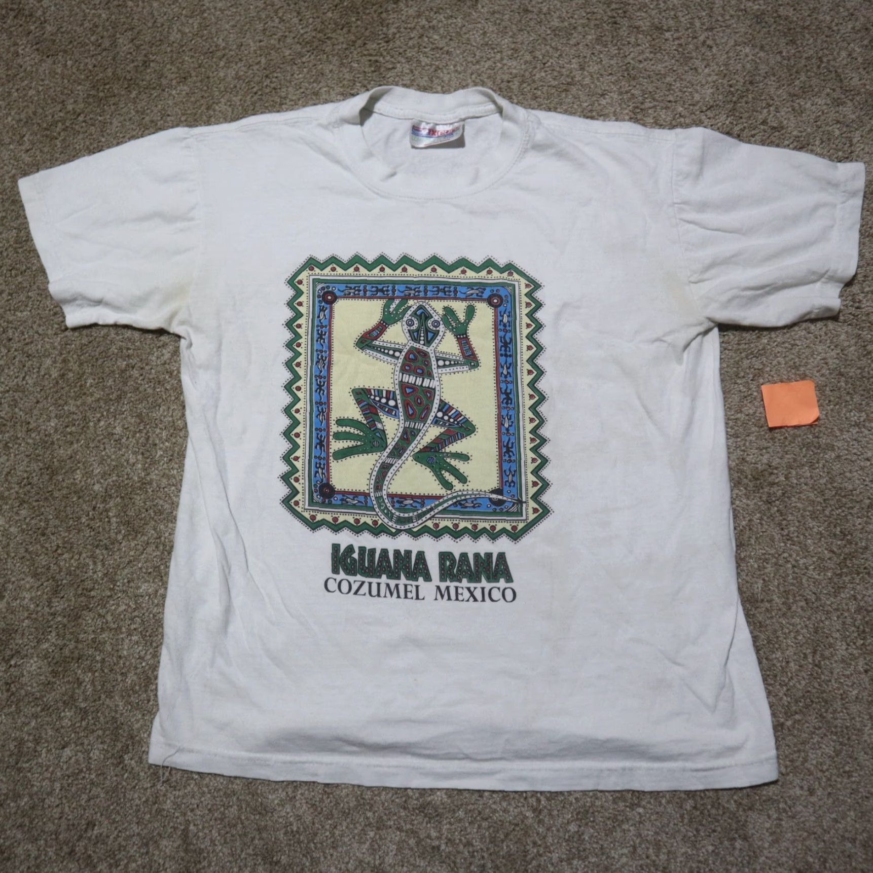Prana VINTAGE Kuana Rana Cozumel Mexico Tee T-Shirt Vacation Adult Men's Size L Large Shirt Men White XS? Size US L / EU 52-54 / 3 - 2 Thumbnail