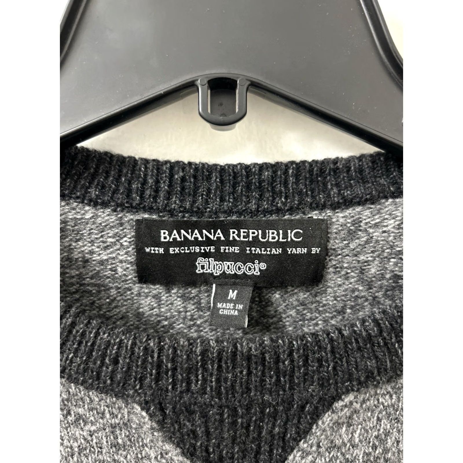 Banana Republic VINTAGE Banana Republic Sweater Womens M Gray Merino Wool Filpucci Italian Yarn L/S Size M / US 6-8 / IT 42-44 - 5 Thumbnail