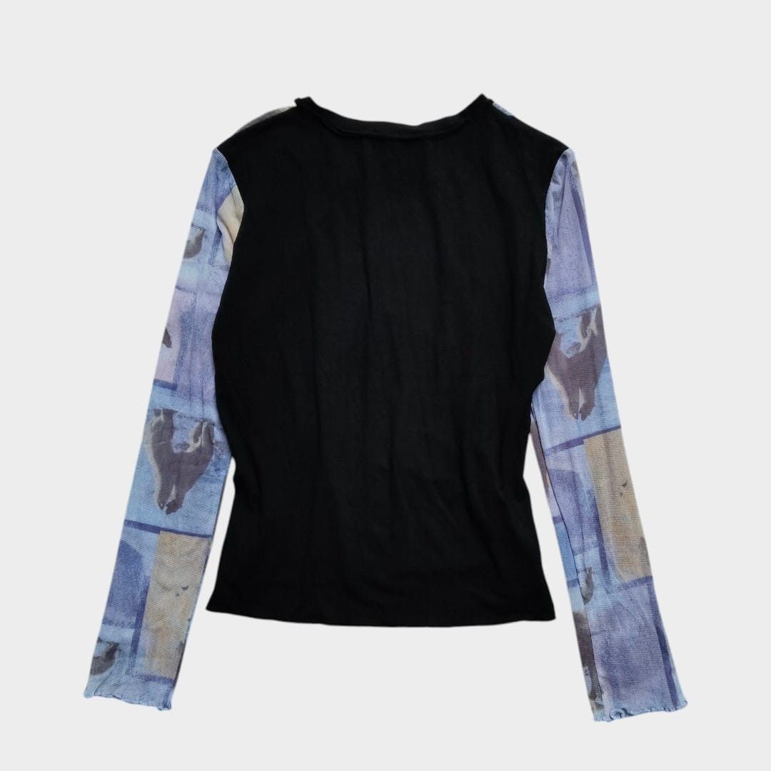 Jean Paul Gaultier Le copain france graphic mesh shirt Size S / US 4 / IT 40 - 2 Thumbnail