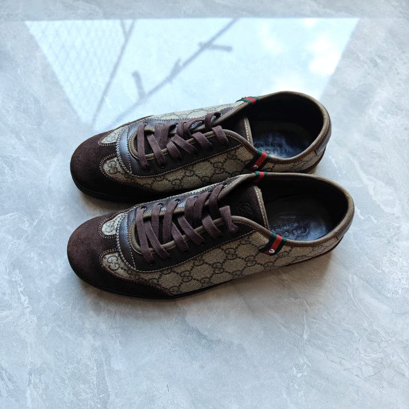 Gucci Gucci GG Suede Casual Sneakers in Dark Beige 0079 Size US 9.5 / EU 42-43 - 1 Thumbnail
