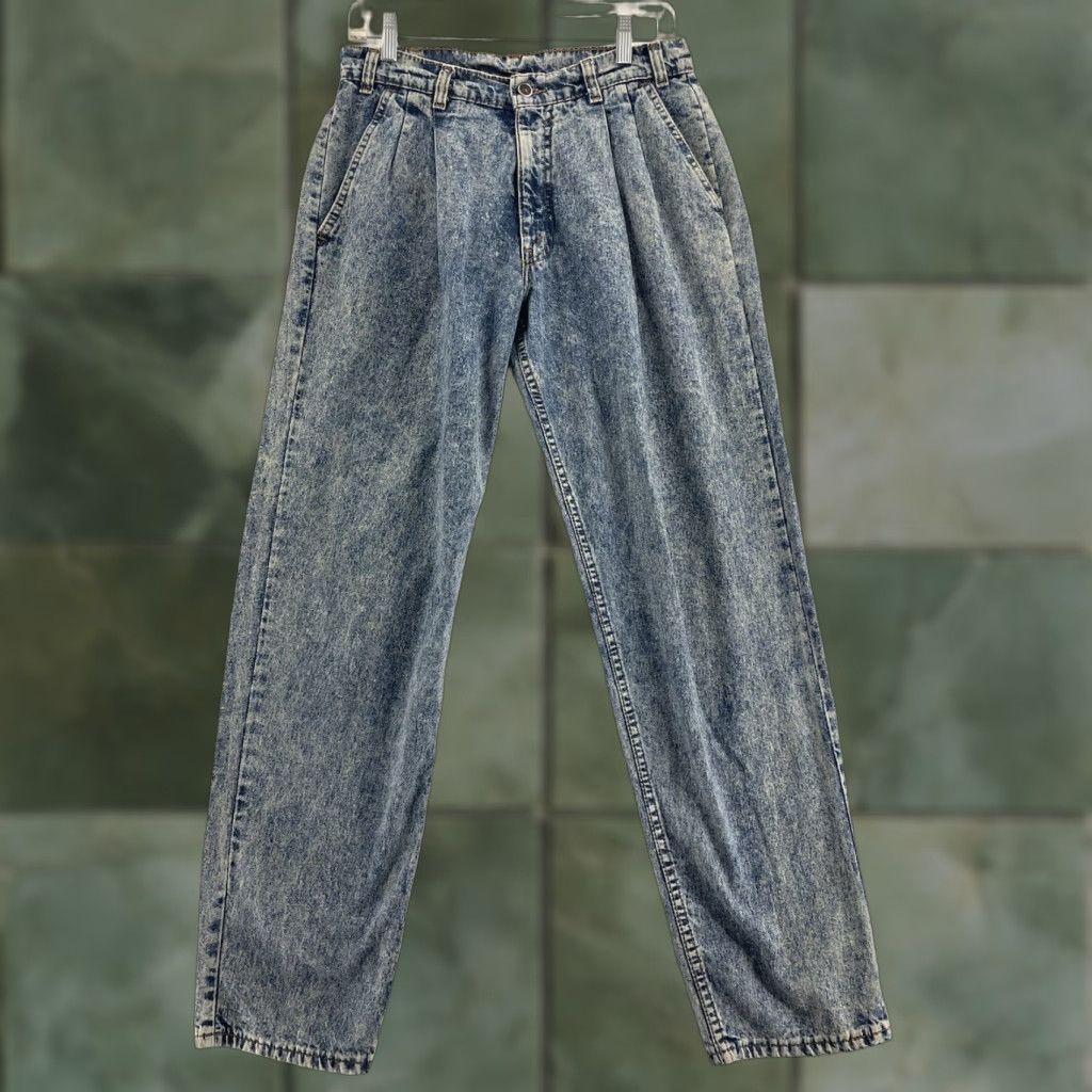 Levi's VINTAGE Levi's Silvertab Jeans Women 31x32 Blue Cotton Pleated Tapered USA 90s Womens Size 31" - 1 Thumbnail