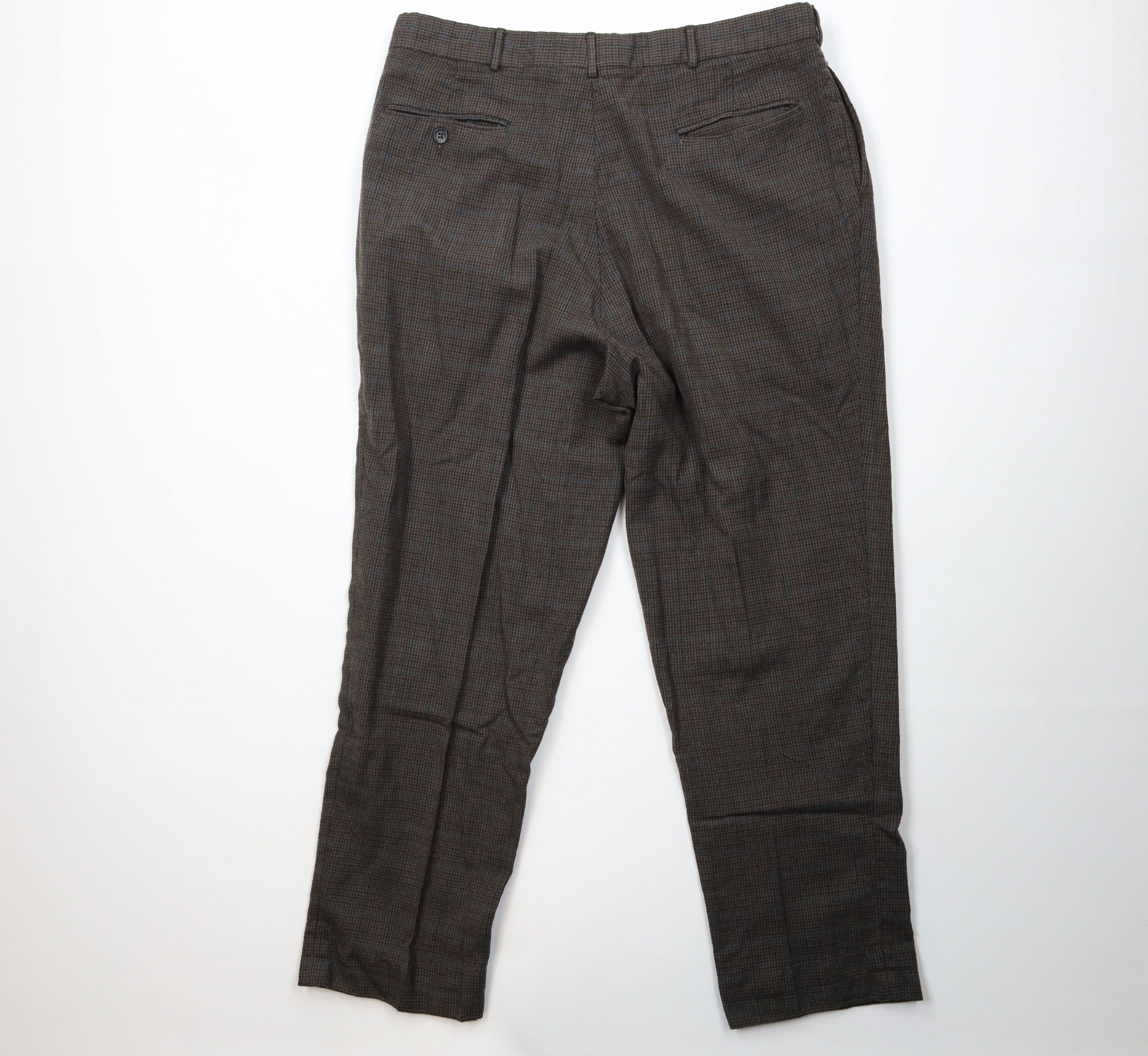 Vintage Vintage 90s Streetwear Wool Houndstooth Plaid Chino Pants Size US 36 / EU 52 - 9 Thumbnail