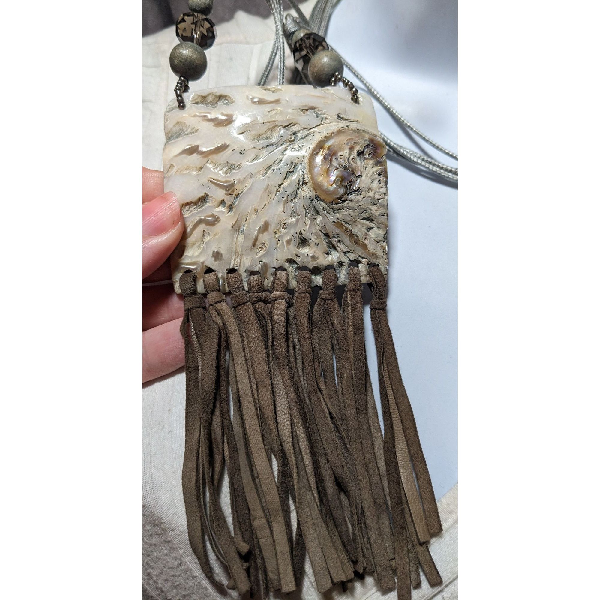 Other Retro Bohemian Natural Shell Fringe Necklace Size ONE SIZE - 7 Thumbnail