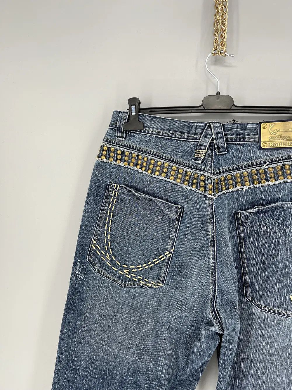 Karl Kani Vintage Karl Kani Baggy Rap Jeans Rivet Stud Big Logo Size34 Size US 34 / EU 50 - 13 Thumbnail