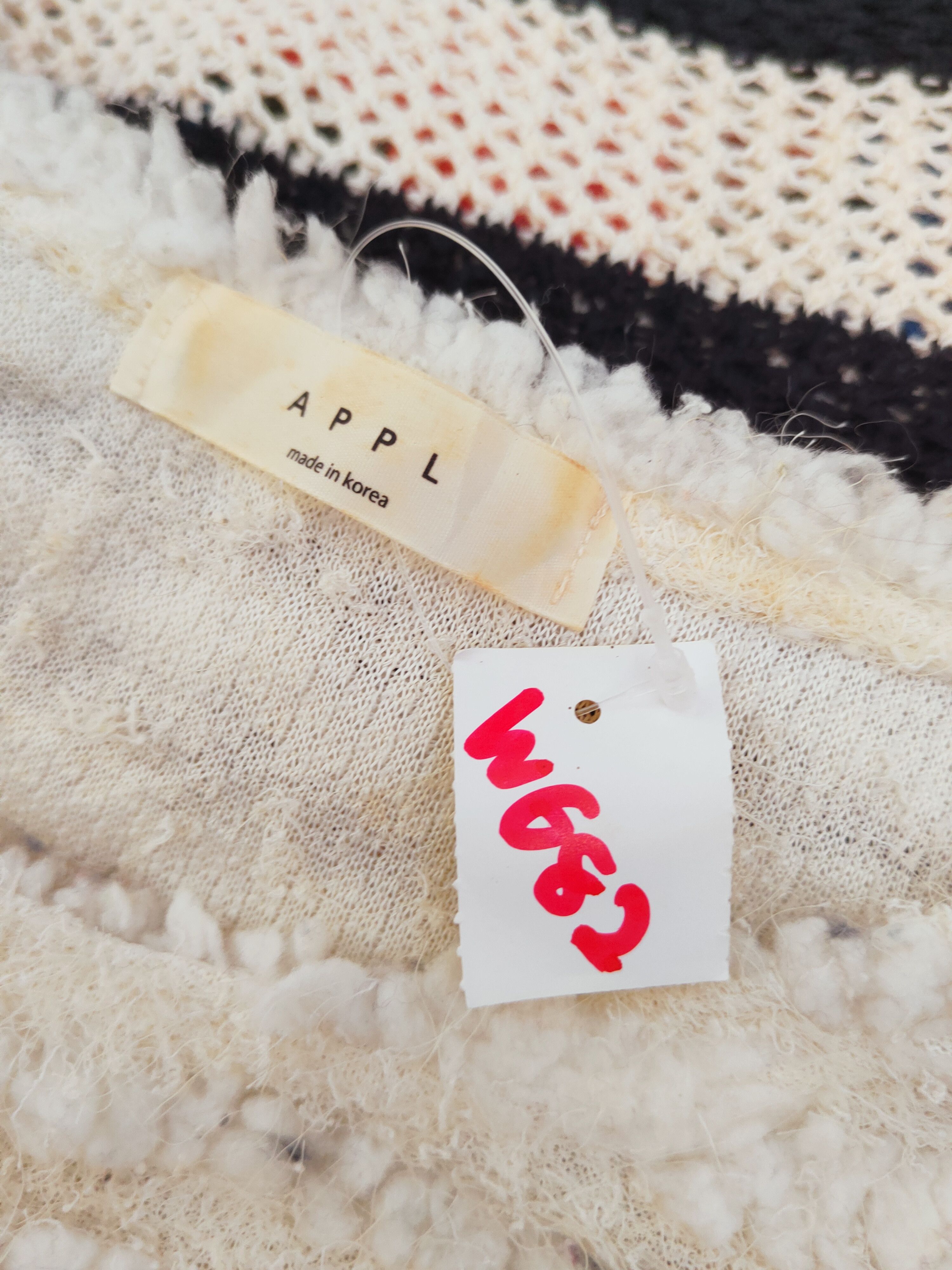 Japanese Brand APPL White Fur Mohair Knitwear #W682 Size M / US 6-8 / IT 42-44 - 11 Thumbnail