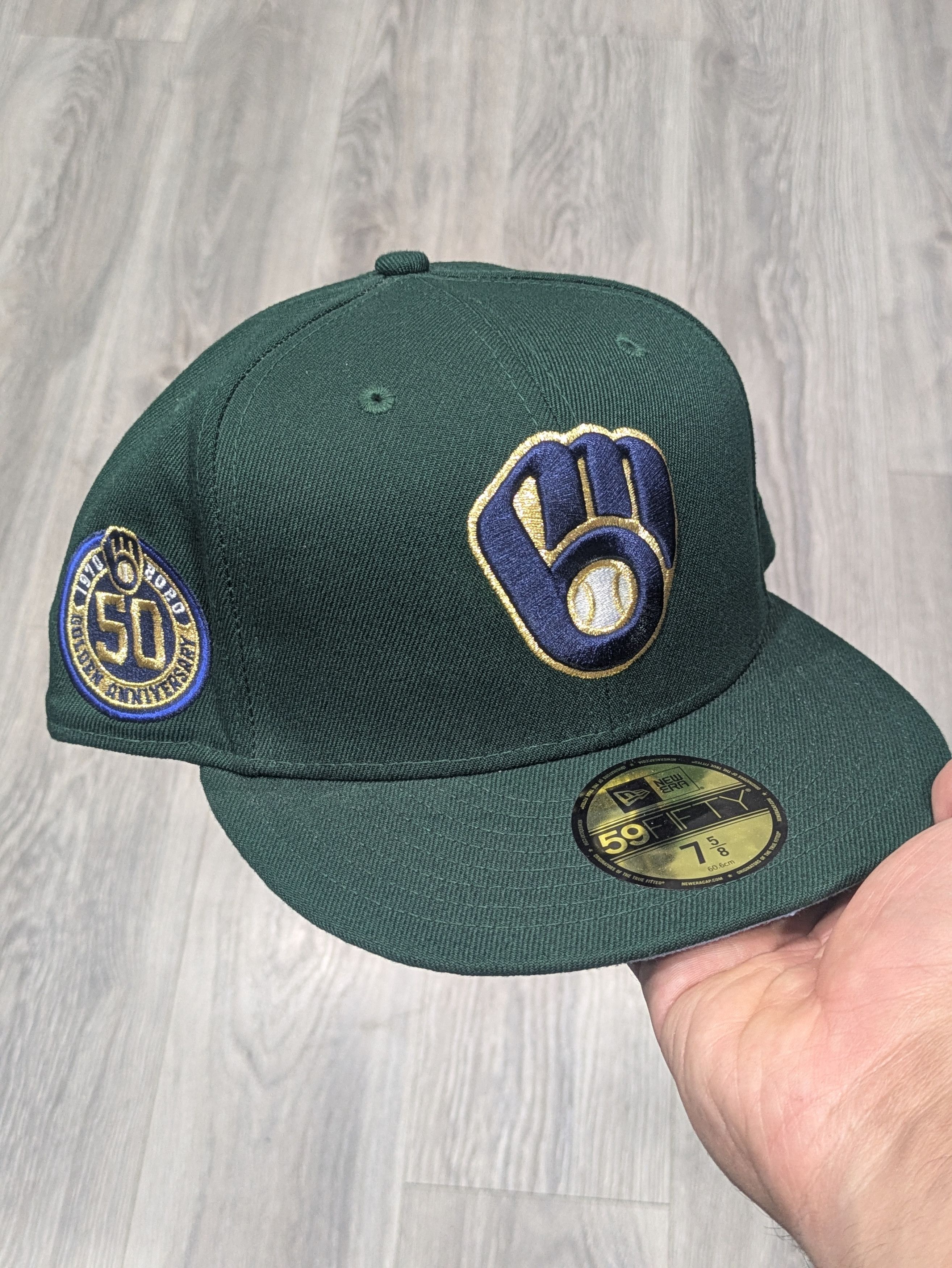 Hat Club New Era 59fifty Milwaukee Brewers 7 5/8 Green icy noho Size ONE SIZE - 1 Thumbnail