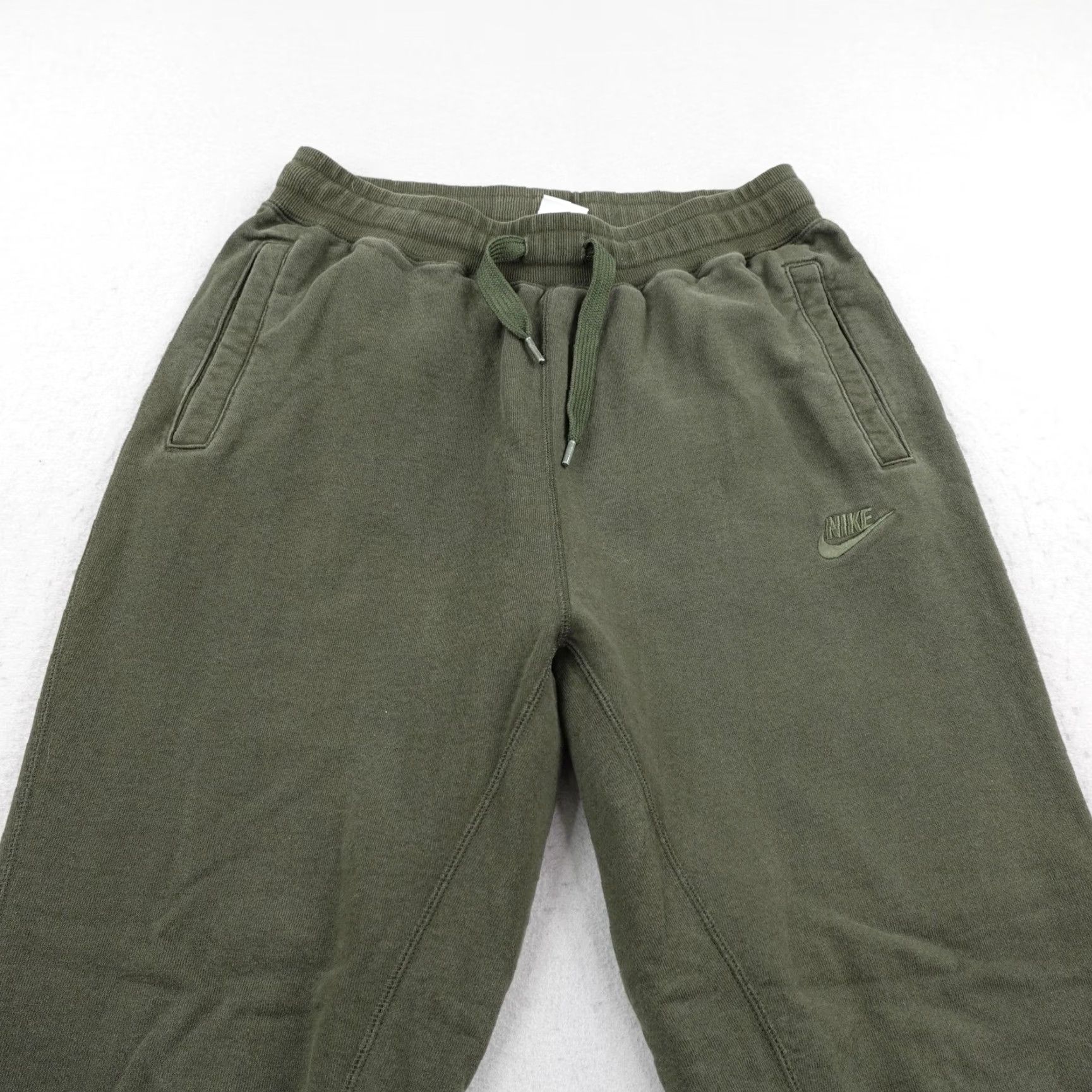 Nike Nike Sportswear Pants Mens Medium Green Classic Fleece Jogger Sweatpants Sweatwear Sportswear Pants Green Nike Size US 31 - 2 Thumbnail