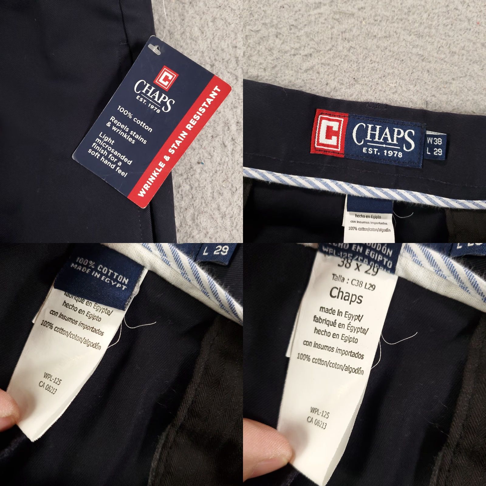 Chaps Chaps Men's Dress Pants 38x29 Black Wool Blend Slim Fit Casual Business Size US 38 / EU 54 - 8 Thumbnail