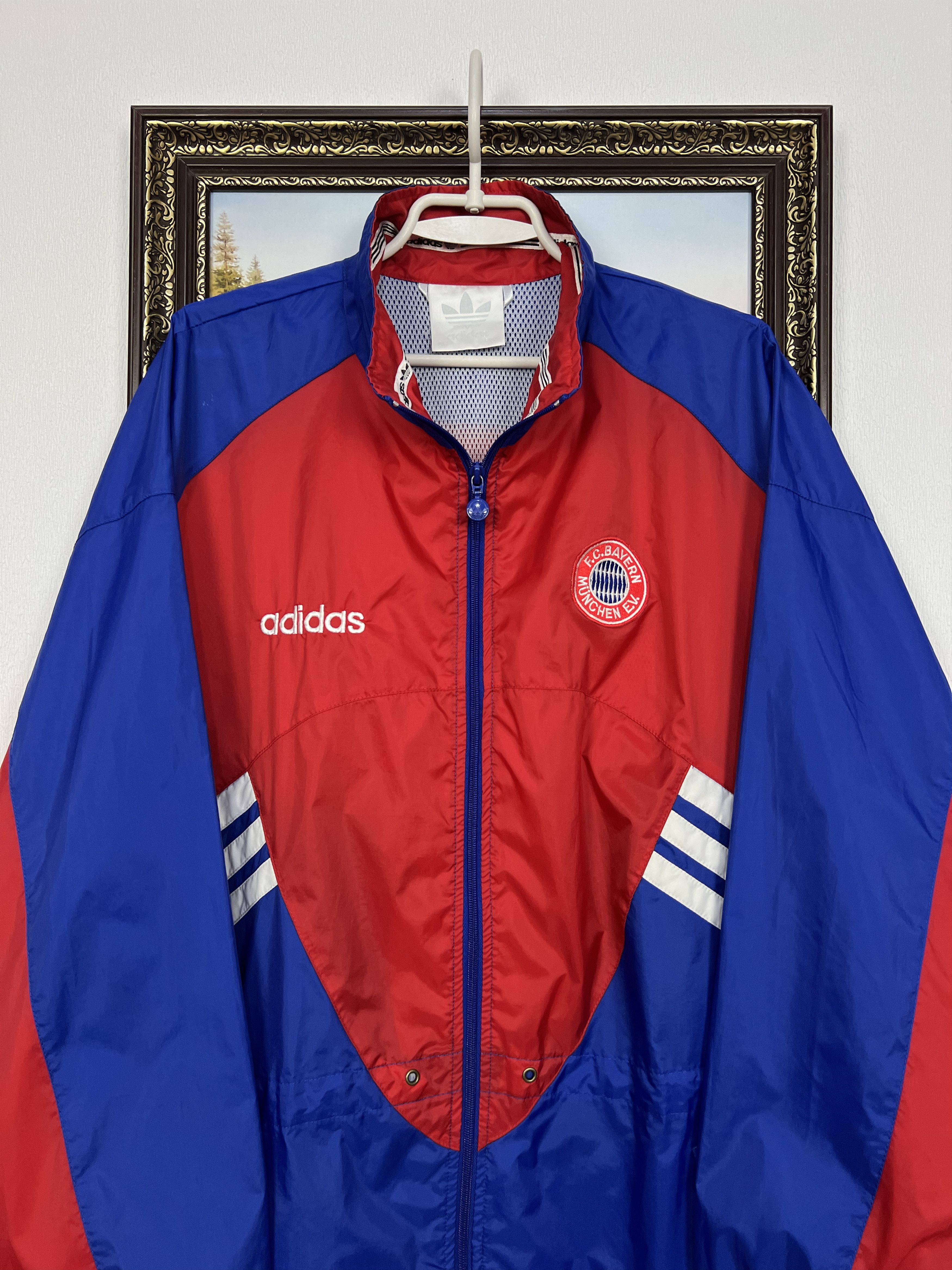 Adidas Vintage 90's Adidas Bayern Munich Football Jacket Soccer Size US M / EU 48-50 / 2 - 2 Thumbnail