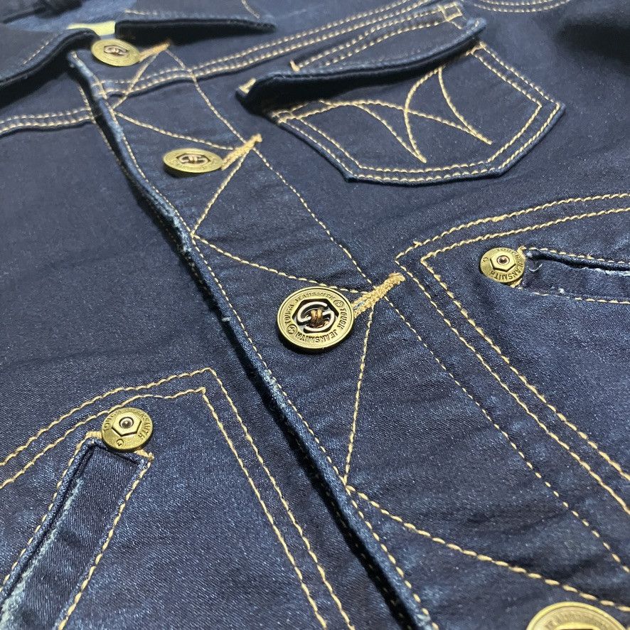 Japanese Brand Tough Jeansmith – Washed Blue Denim Embroidered Jacket Size S / US 4 / IT 40 - 3 Thumbnail