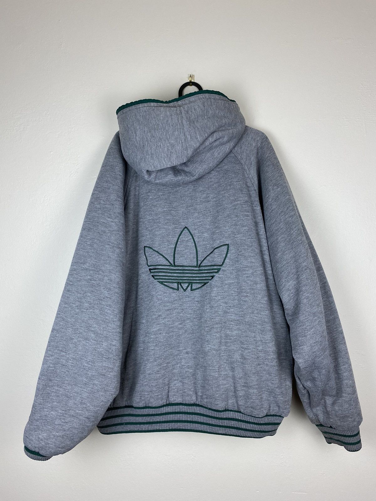 Adidas Vintage 90’s Reversible Adidas Green Zip Up Puffer Jacket Size US XL / EU 56 / 4 - 4 Thumbnail