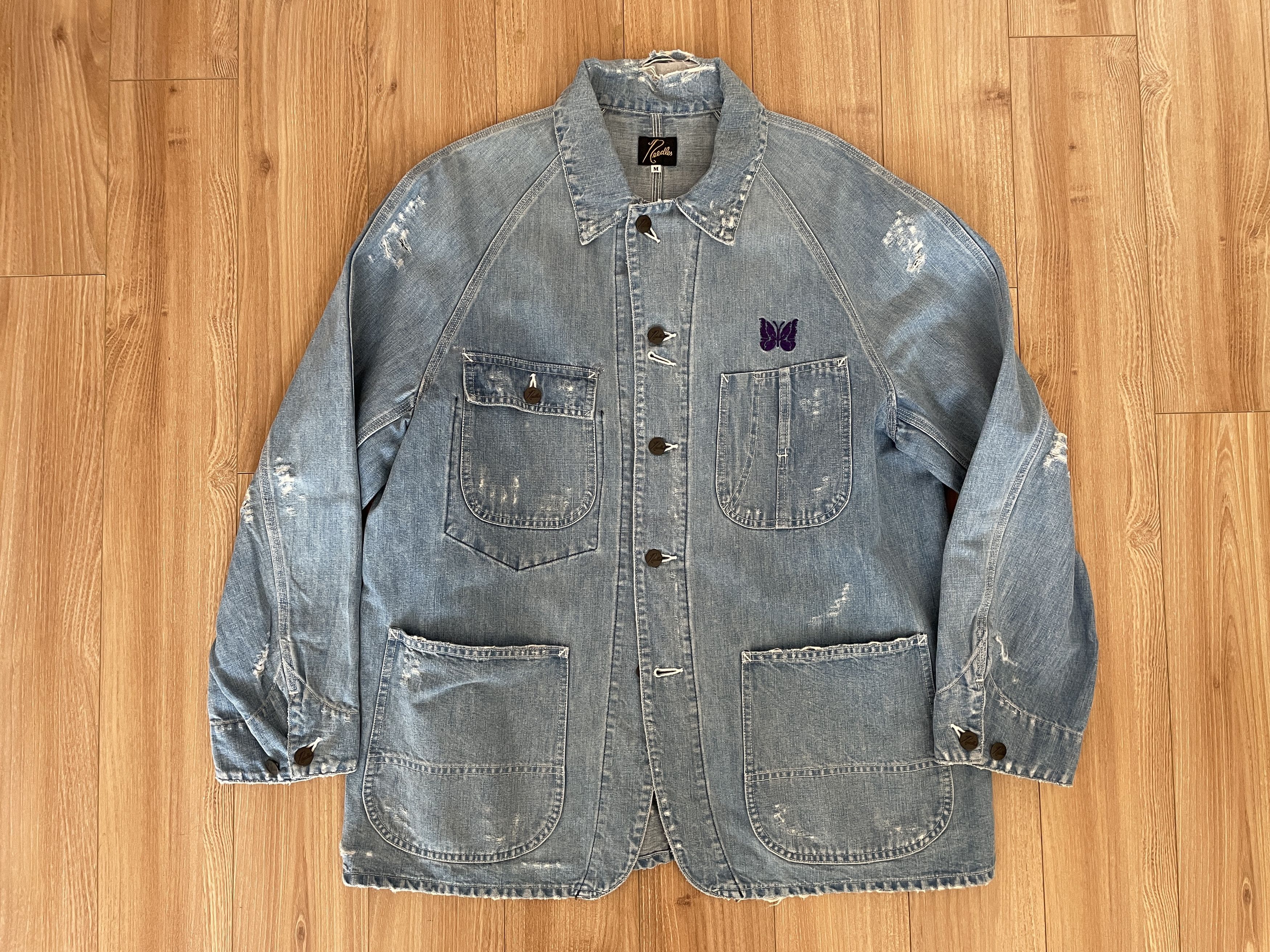 Needles Distress Denim Jacket - Denim Jackets