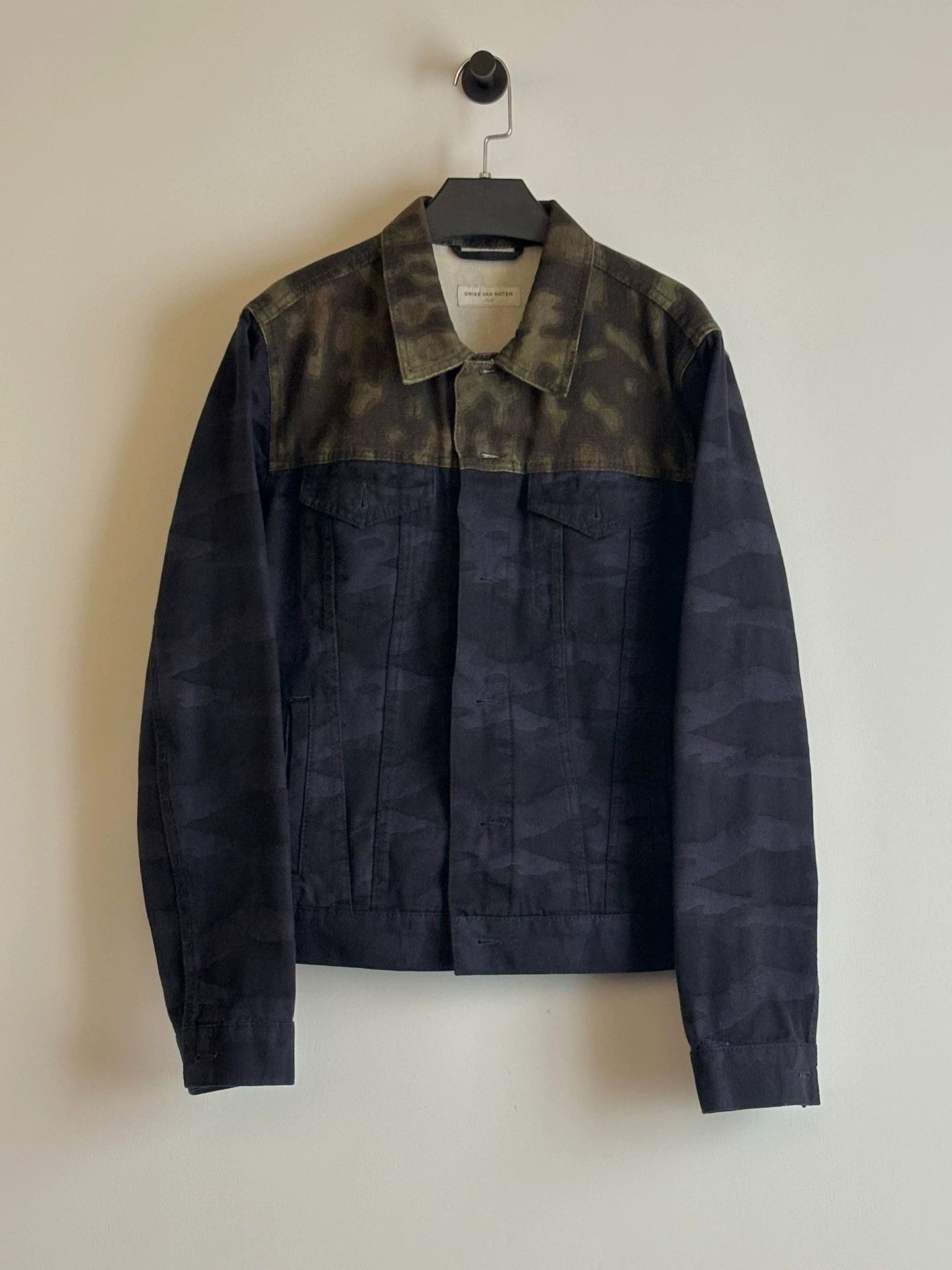 Dries Van Noten Dries Van Noten Camo Panel Denim Short Jacket S Size US S / EU 44-46 / 1 - 1 Thumbnail