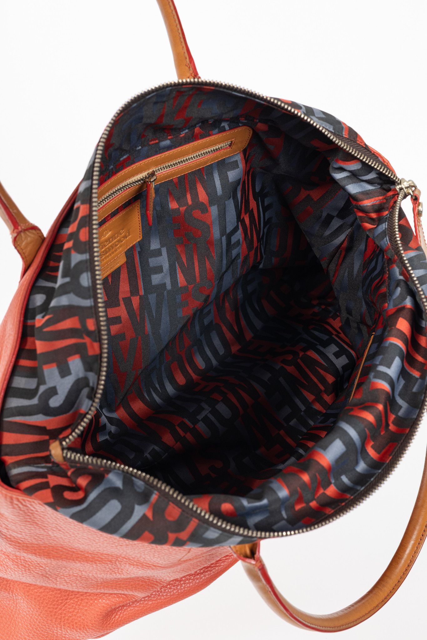 Vivienne Westwood Vivienne Westwood Cameo Orange Embossed-Logo Leather Tote Size ONE SIZE - 11 Thumbnail