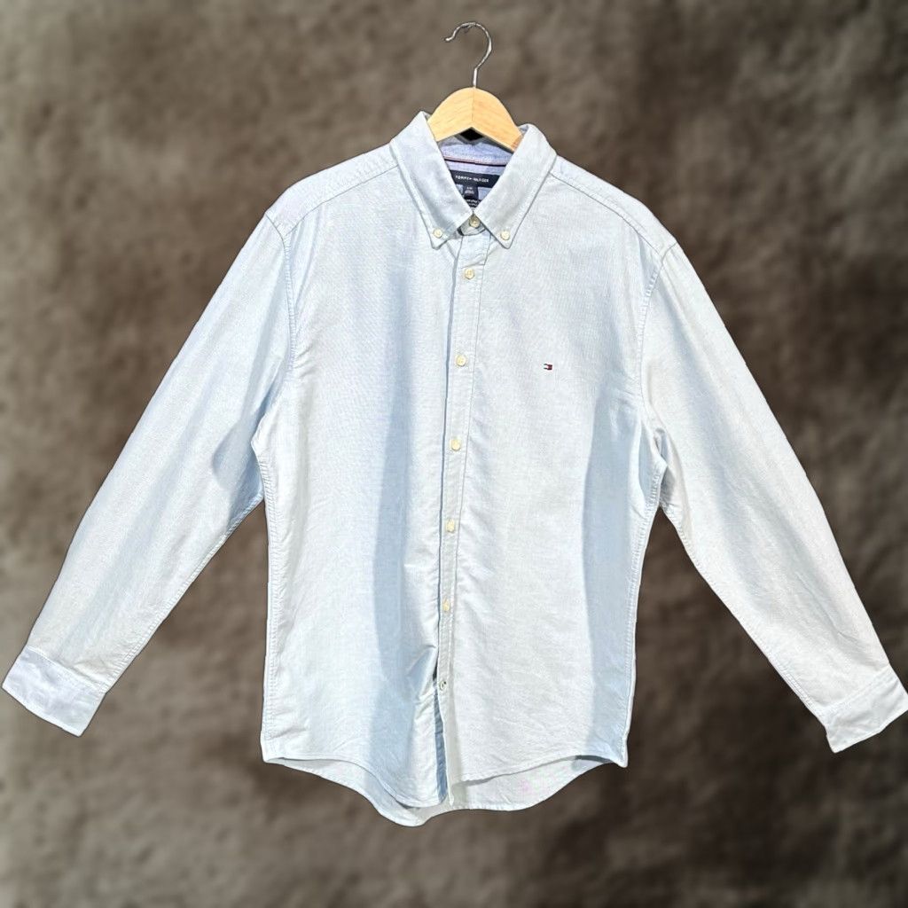 Tommy Hilfiger Tommy Hilfiger Men’s Long Sleeve Shirt L Blue Regular Fit Stretch Fabric Shirt Mens Blue Regular Fit 60s/90s (if applicable) Size US L / EU 52-54 / 3 - 1 Thumbnail