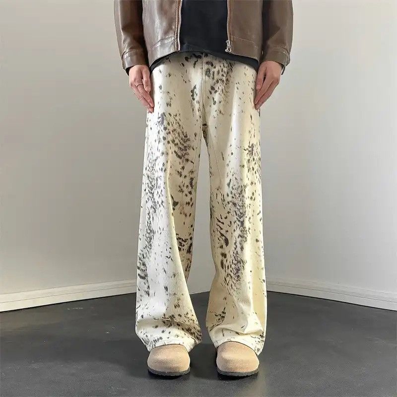 Japanese Brand × Vintage Leopard Printed Jeans Streetwear Fashion Baggy Hip-hop Loose Size US 28 / EU 44 - 1 Thumbnail
