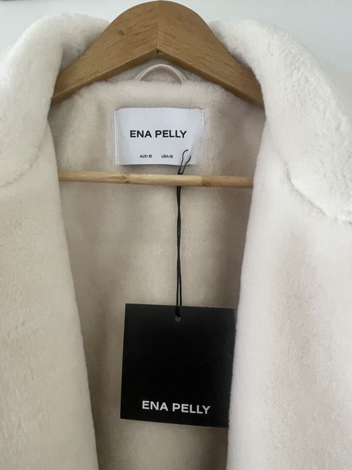 Other Leather Shearling Aviator Bomber Jacket in White/Ivory US 6 Size M / US 6-8 / IT 42-44 - 9 Thumbnail