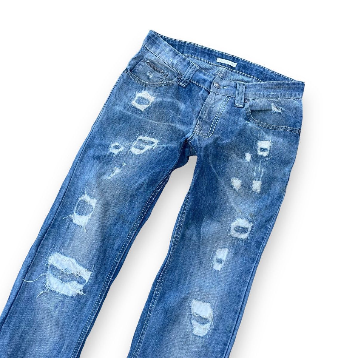 20471120 × Absolut Joy × Beauty Beast 🇯🇵 ABSOLUT JOY DISTRESSED LGB IFSIXWASNINE DENIM PANTS Size US 30 / EU 46 - 3 Thumbnail