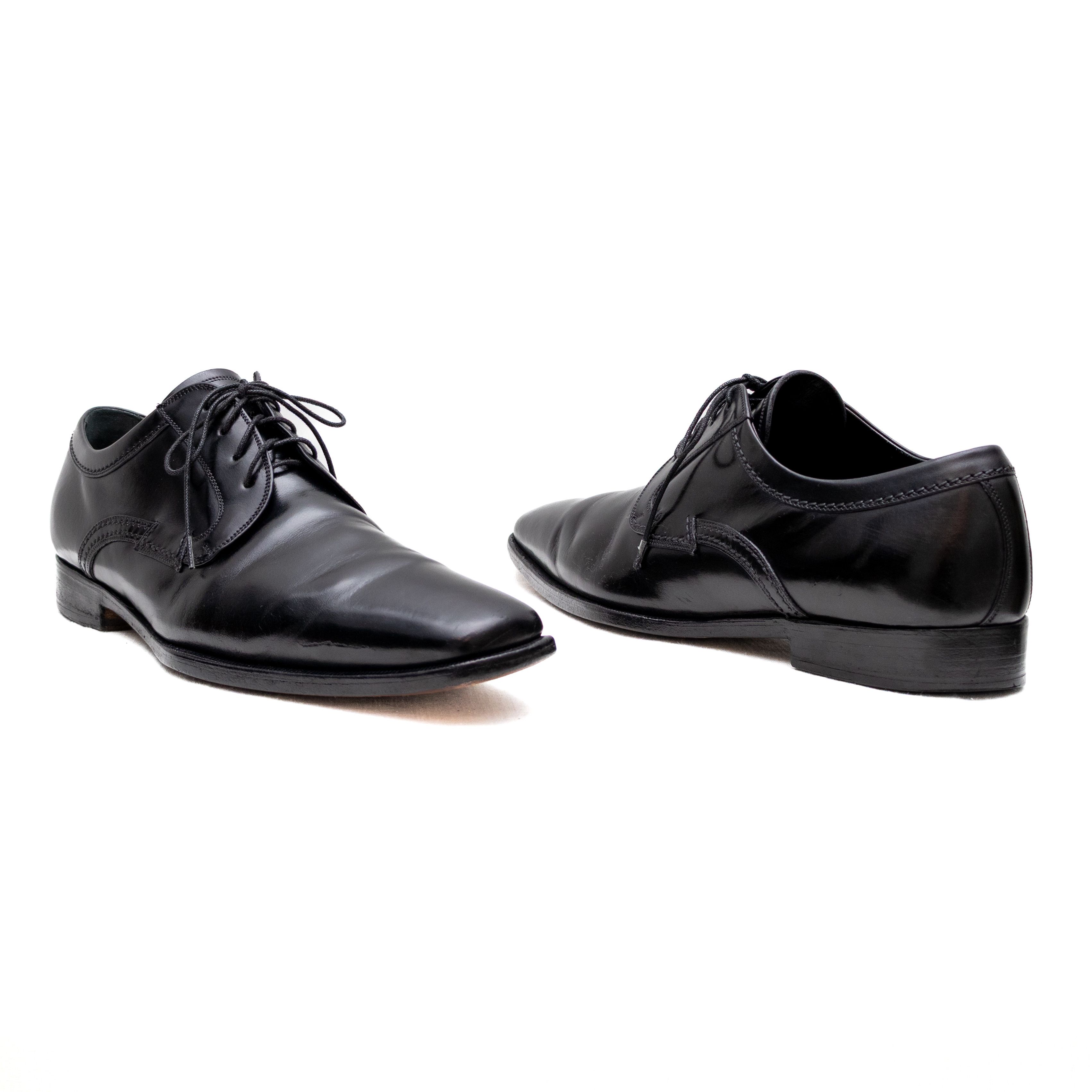 Dolce & Gabbana Dolce & Gabbana Men’s Black Leather Oxford Dress Shoes US 9 Size US 9 / EU 42 - 6 Thumbnail