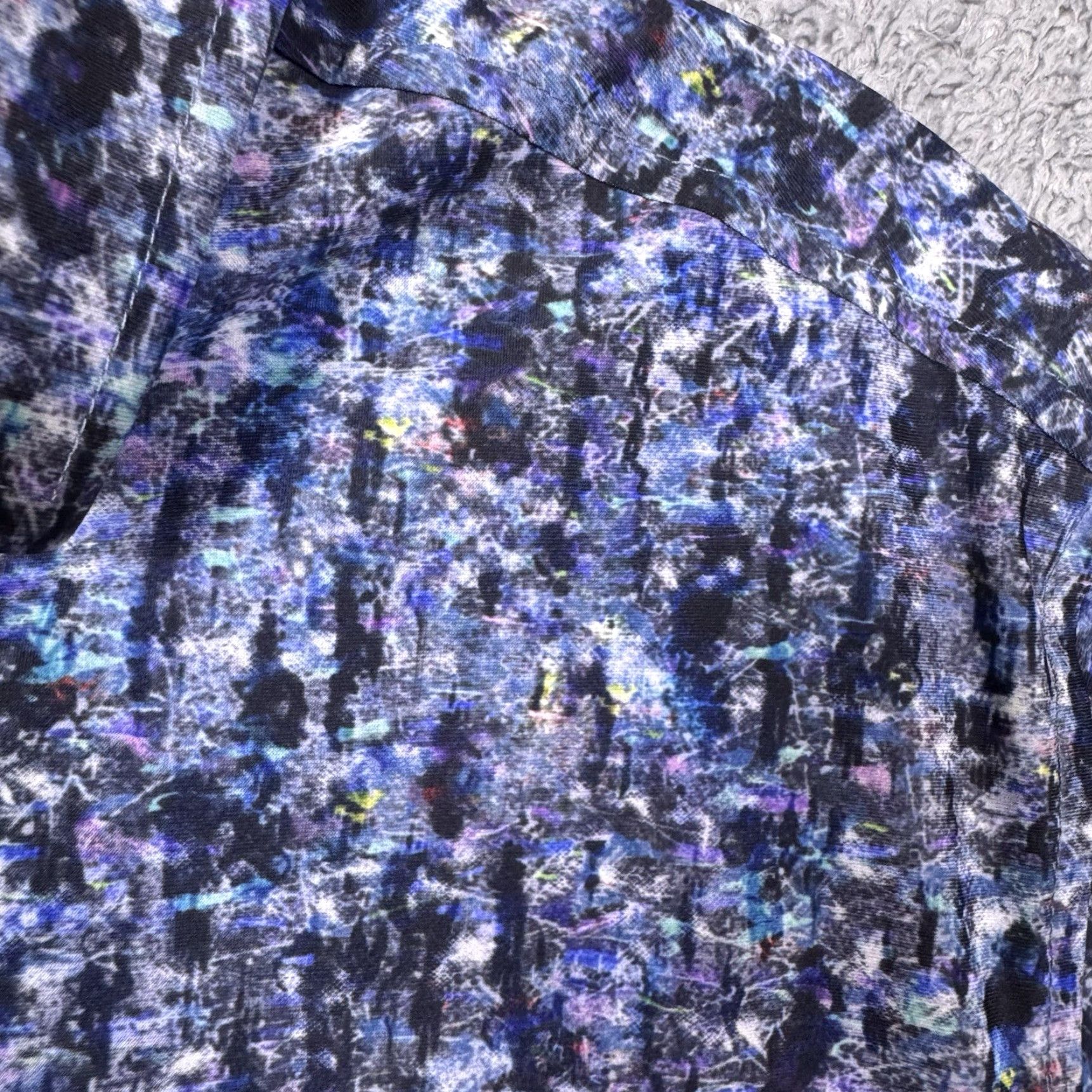 Robert Graham Robert Graham Shirt Men S Watercolor Abstract Geometric Art Galaxy Space Classic Blue Button-Up Long Sleeve Casual Workwear Outdoor Accessories Size US S / EU 44-46 / 1 - 2 Thumbnail