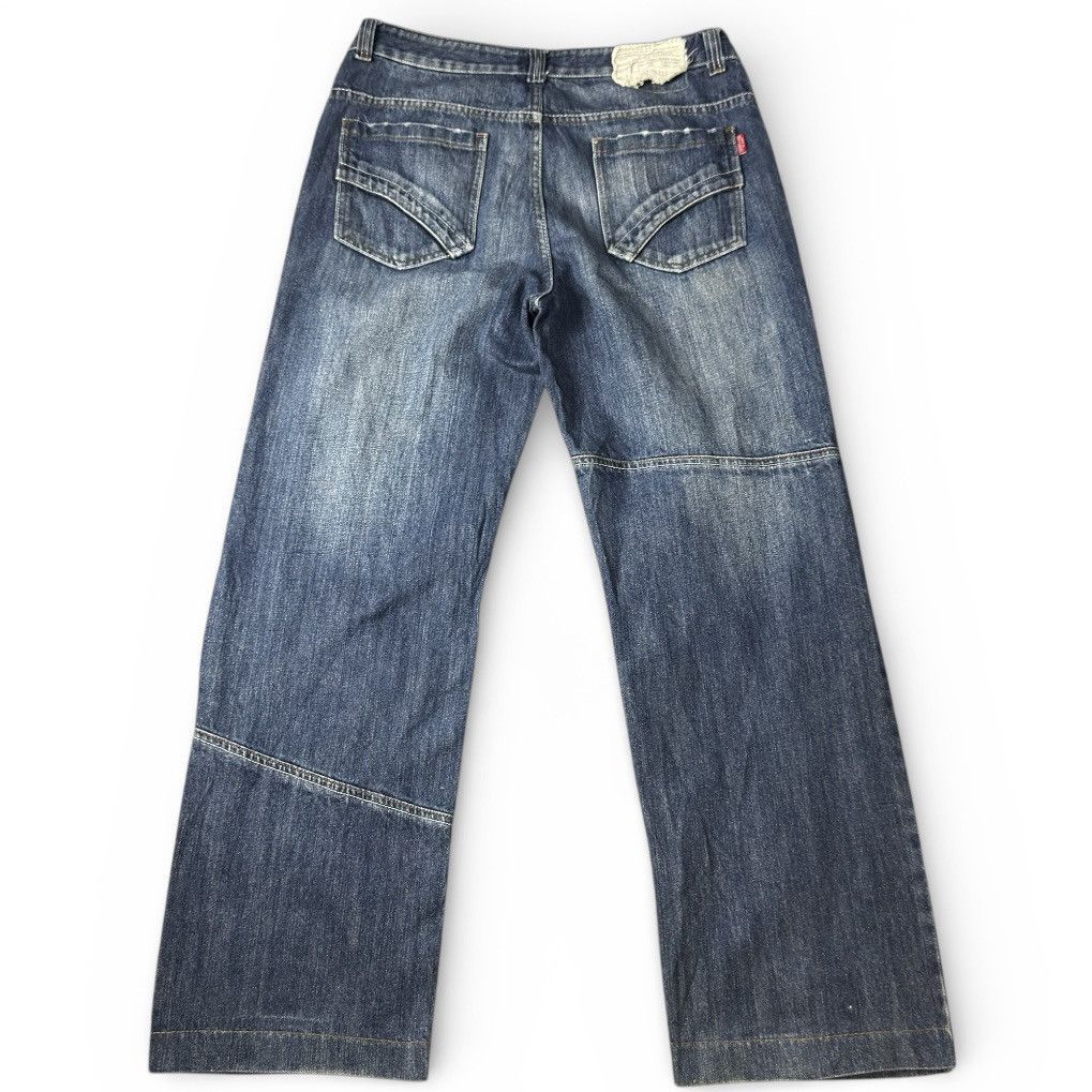 Who Decides War 🔥🇯🇵 Japanese Baggy Flared SYH Streetwear Wide Leg Denim Size US 35 - 2 Thumbnail